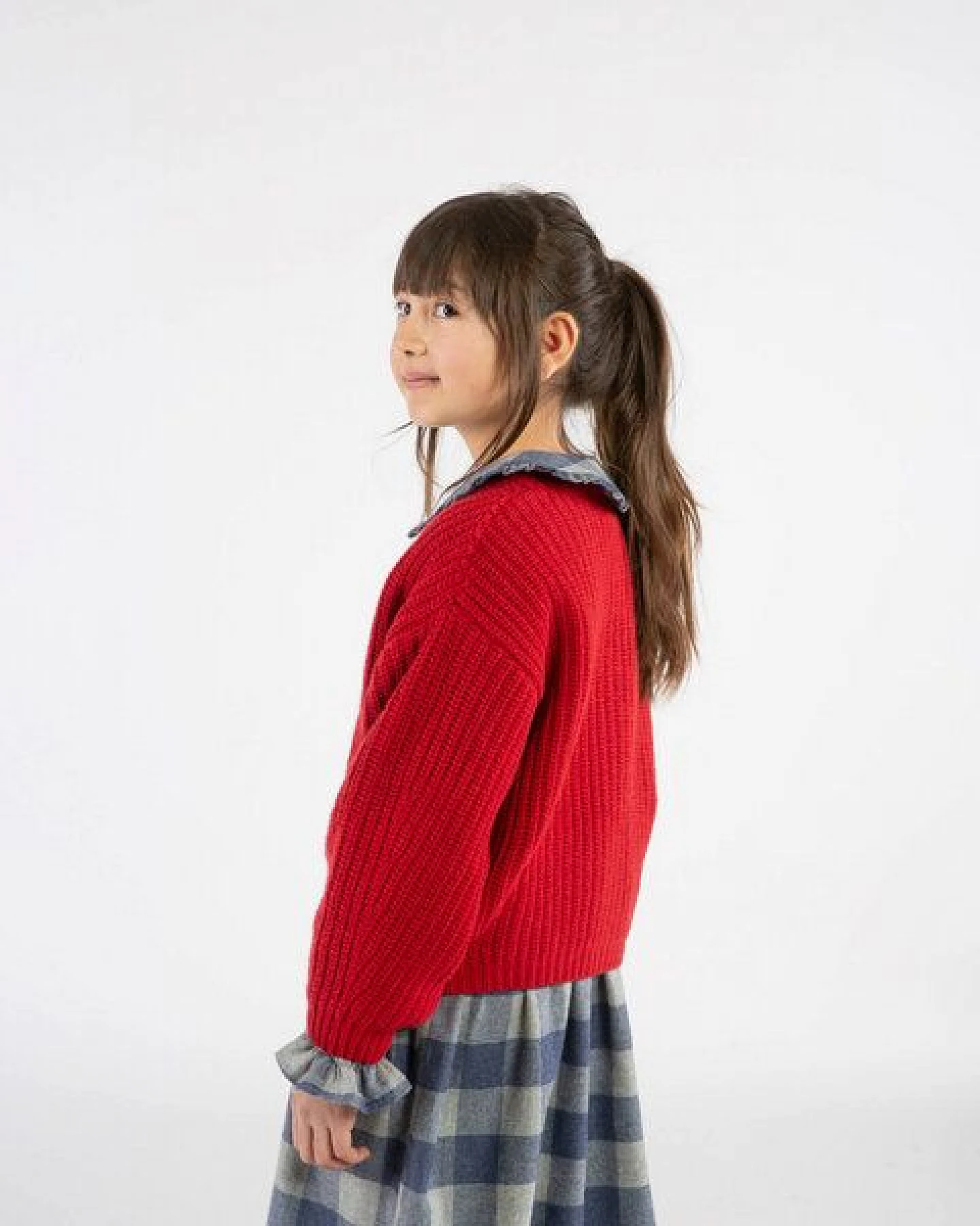 Matona Strickcardigan für Kinder aus Bio-Baumwolle und Wolle / V-Neck Cardigan – Ansicht 2