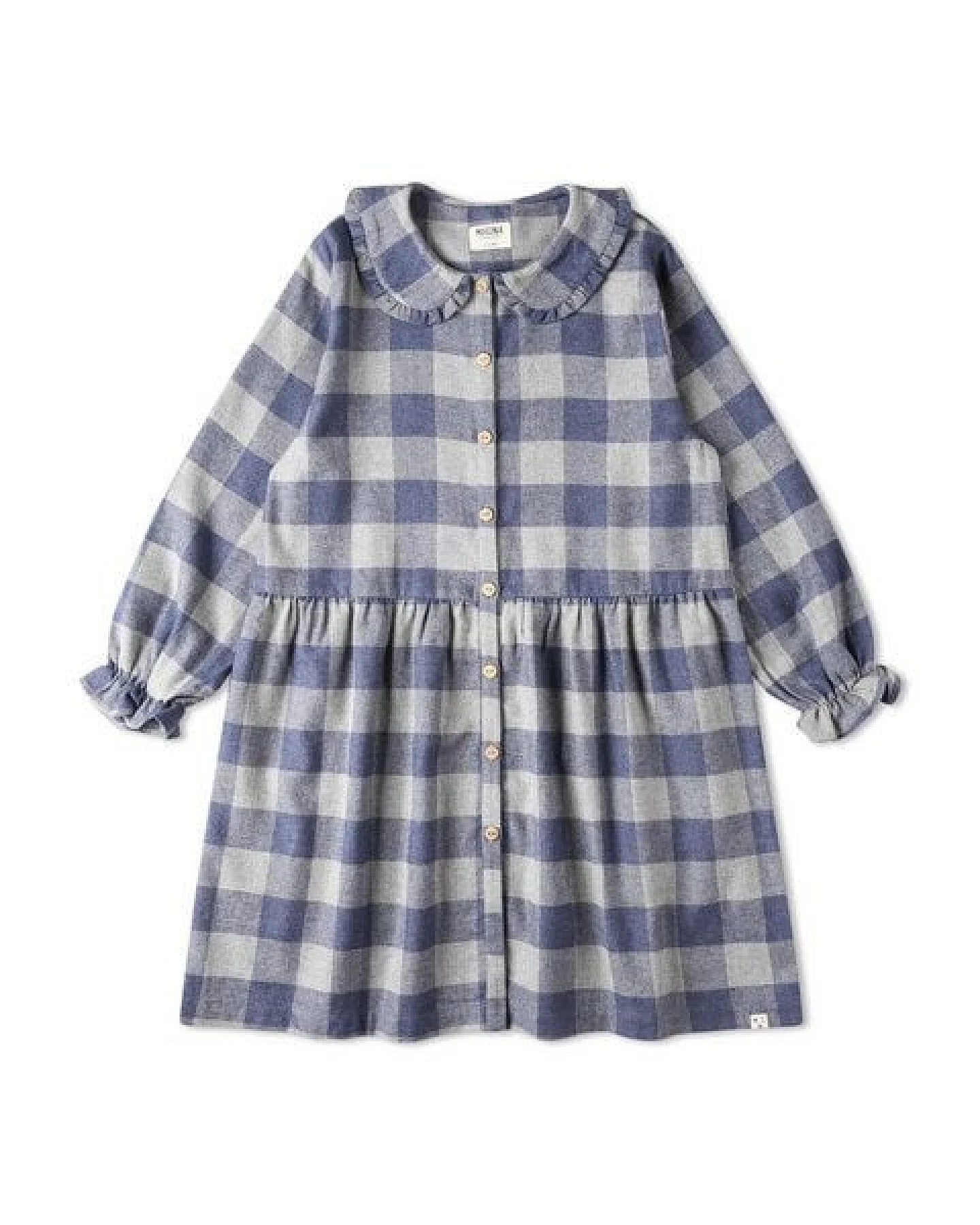 Matona Weiches Flannelkleid für Kinder aus Tencel und Bio-Baumwolle / Flannel Collar Dress – Ansicht 3