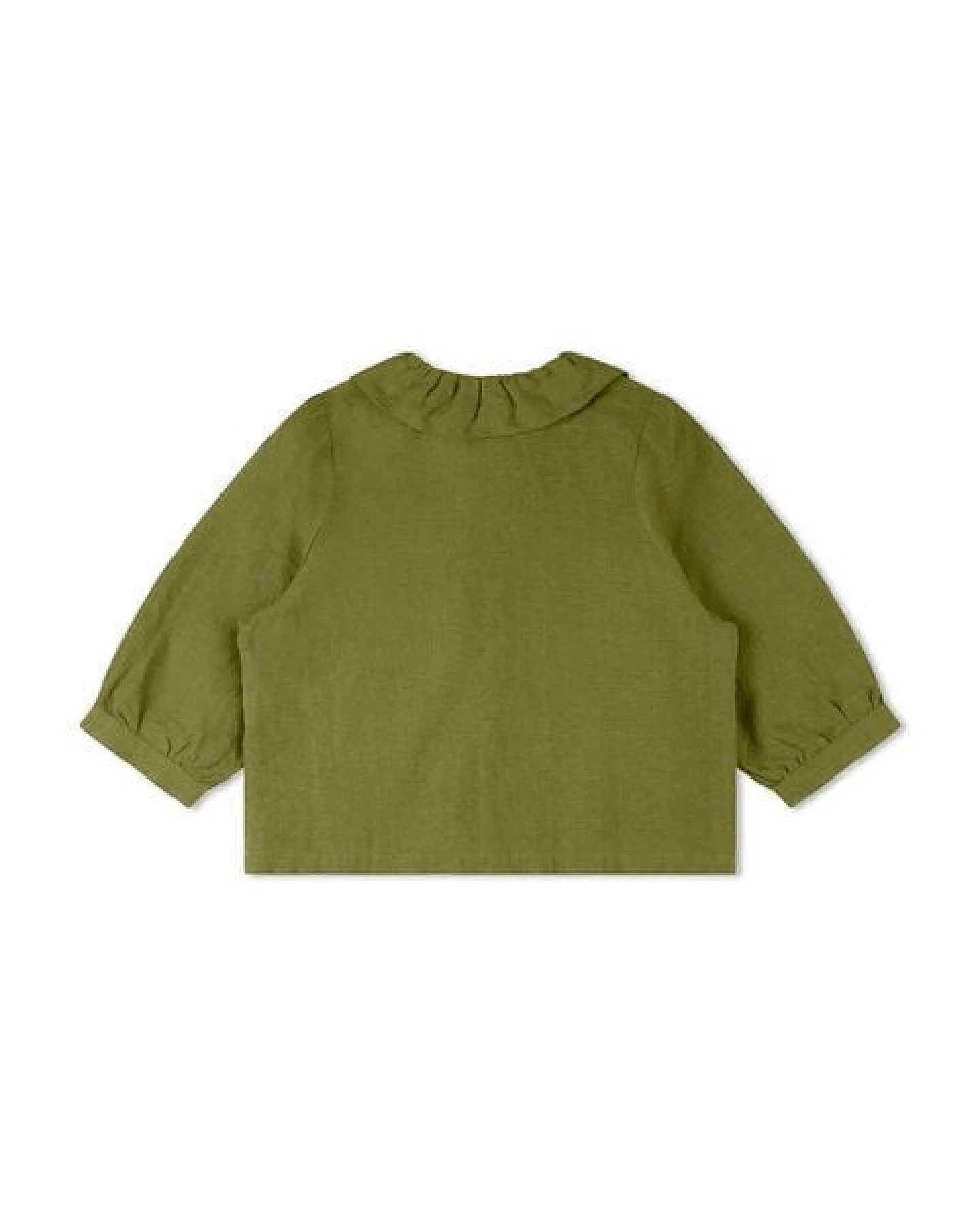 Matona Bluse mit Rüschenkragen für Frauen aus Leinen / Ruffled Collar Blouse – Ansicht 4