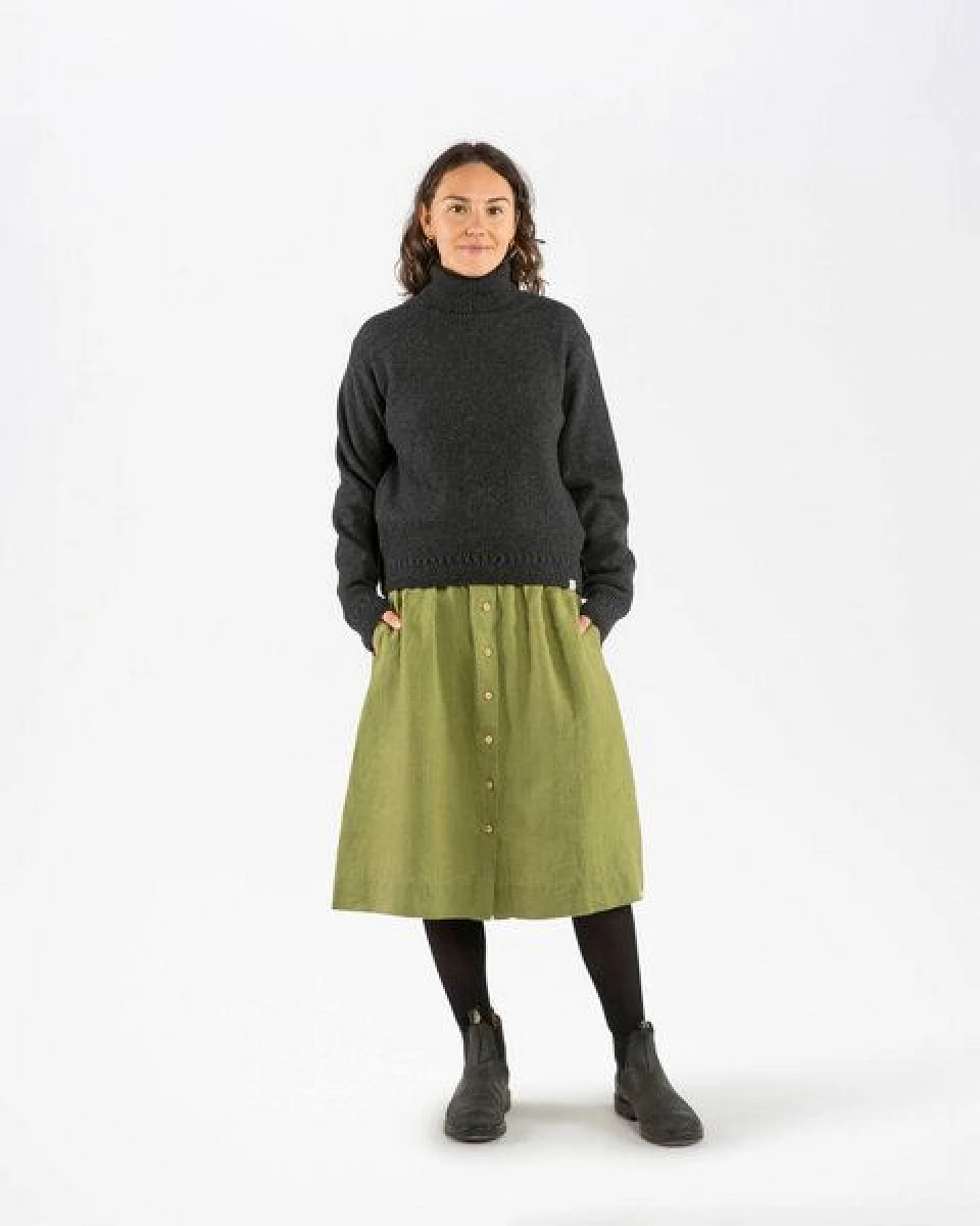 Matona Rollkragenpullover für Frauen mit Bio-Baumwolle und Lammwolle / Turtleneck Pullover – Ansicht 3