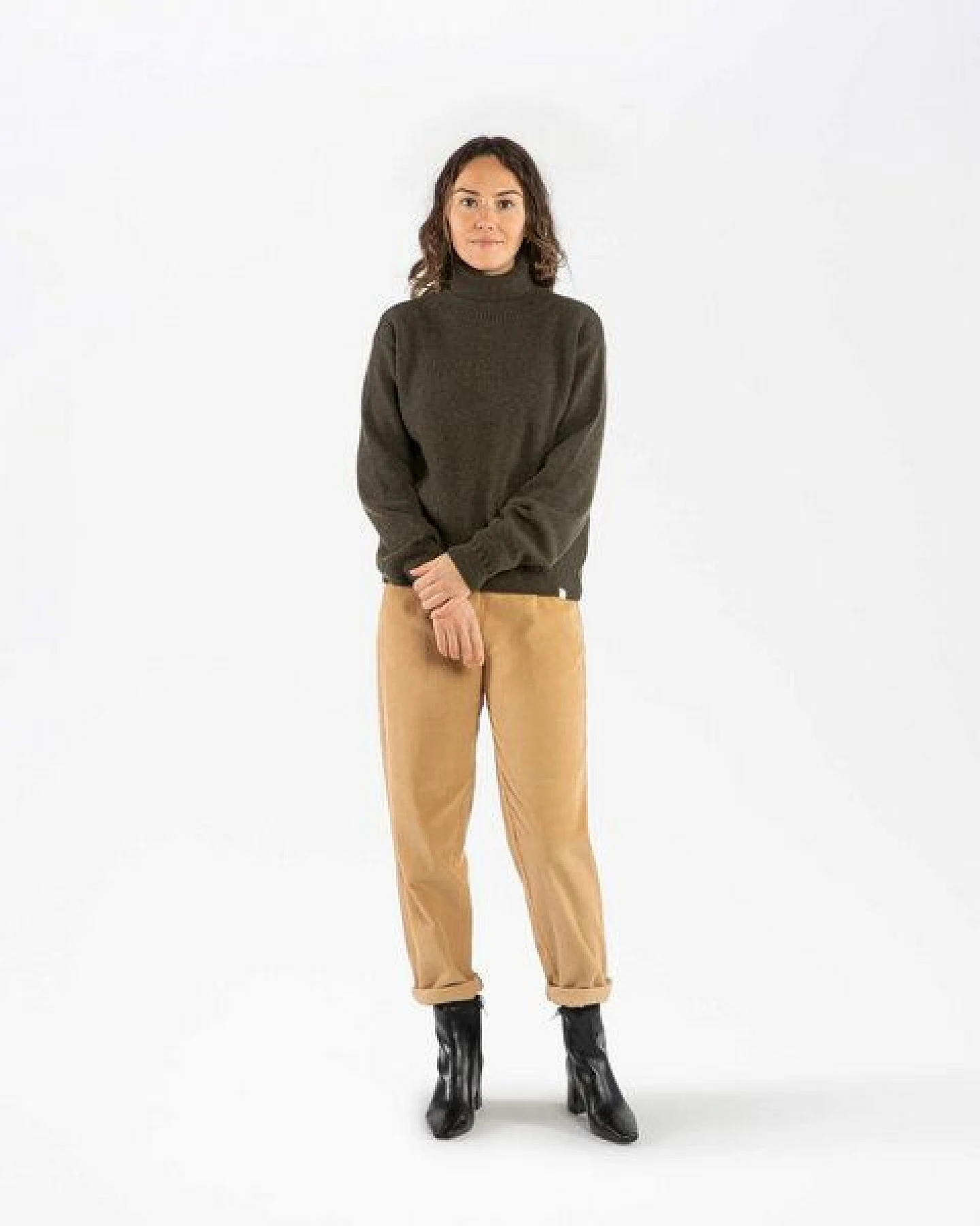 Matona Rollkragenpullover für Frauen mit Bio-Baumwolle und Lammwolle / Turtleneck Pullover – Ansicht 3