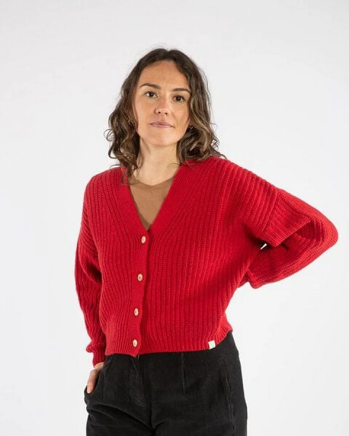 Matona Strickcardigan für Frauen aus Baumwolle und Lammwolle / Organic Knit Cardigan