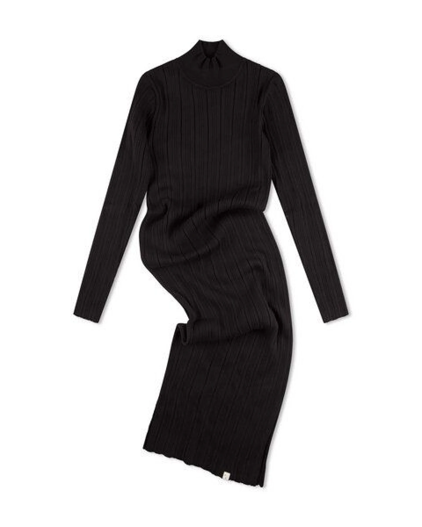 Matona Elegantes langes Kleid für Frauen aus Bio-Baumwolle / Ribbed Dress – Ansicht 3