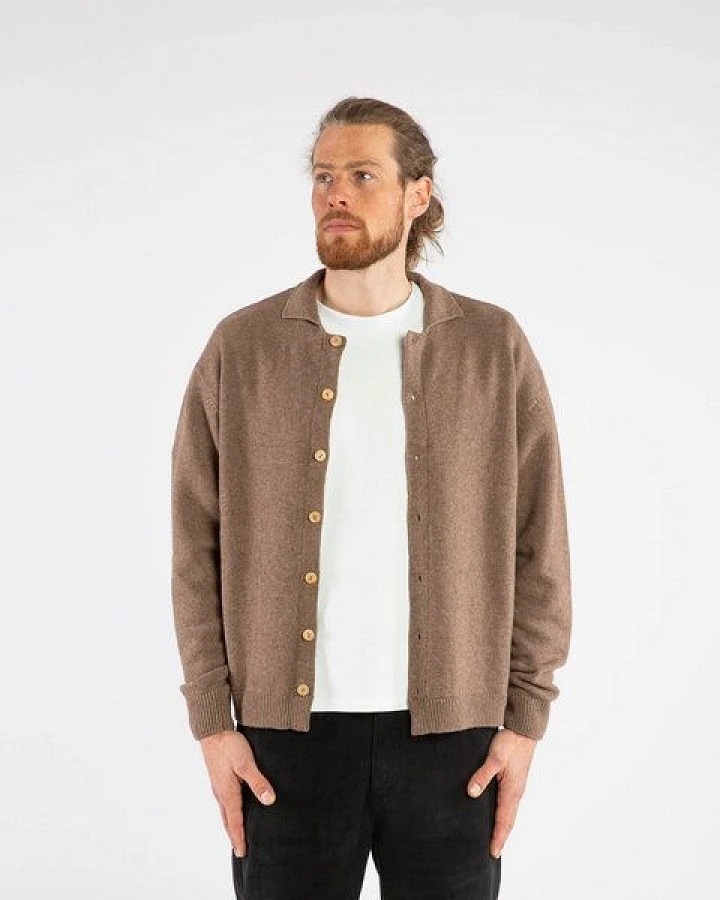 Matona Gestricktes Hemd für Männer aus Bio-Baumwolle und Lammwolle / Knit Shirt