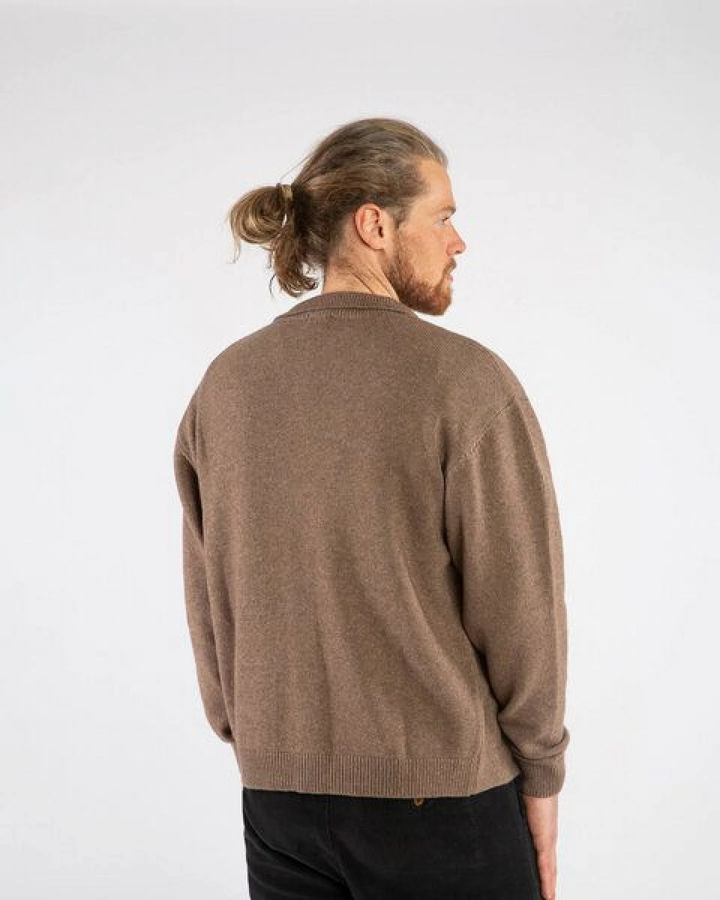 Matona Gestricktes Hemd für Männer aus Bio-Baumwolle und Lammwolle / Knit Shirt – Ansicht 2