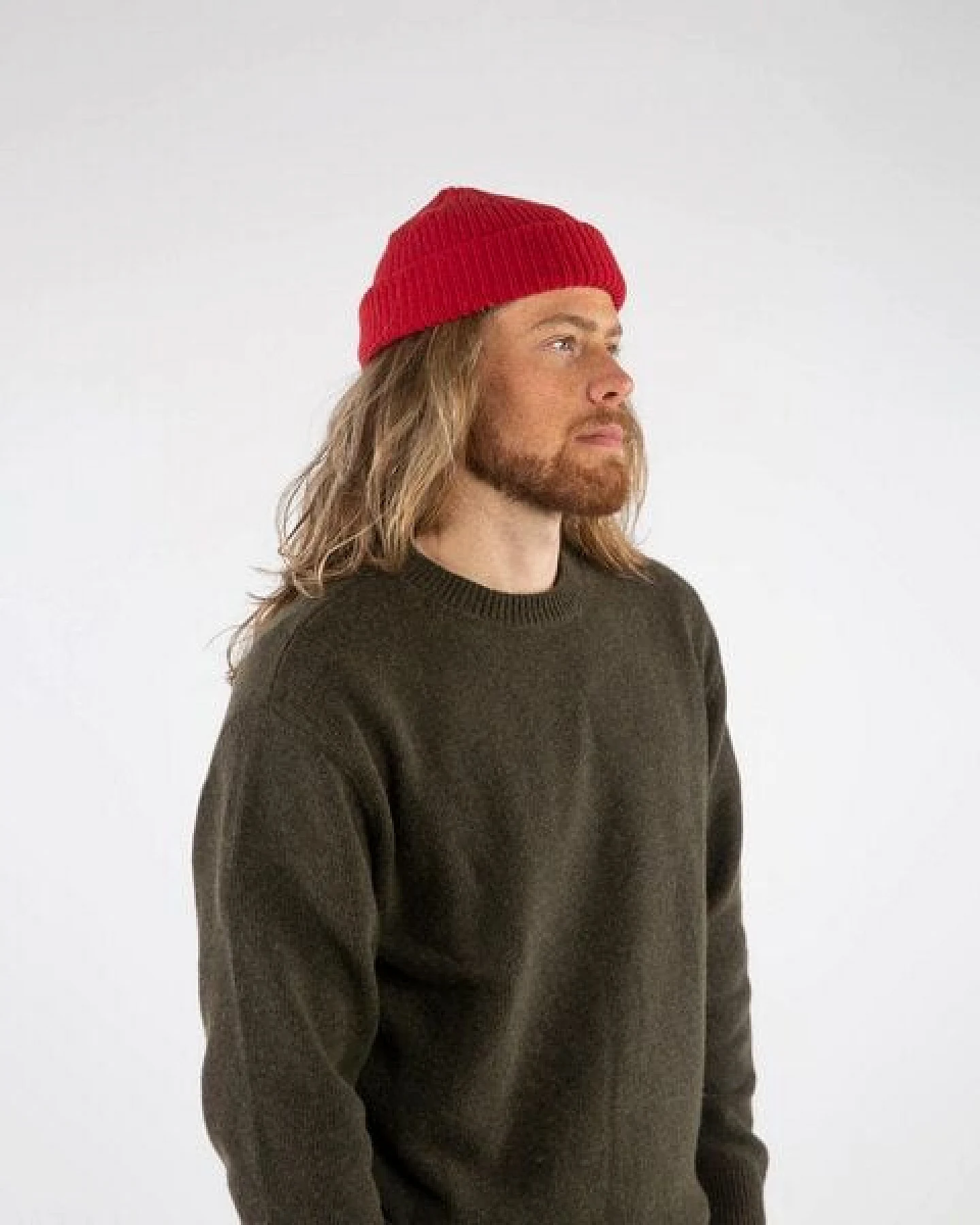Matona Strickbeanie für Kinder, Frauen und Männer aus Bio-Baumwolle und Lammwolle / Fisherman Beanie – Ansicht 2