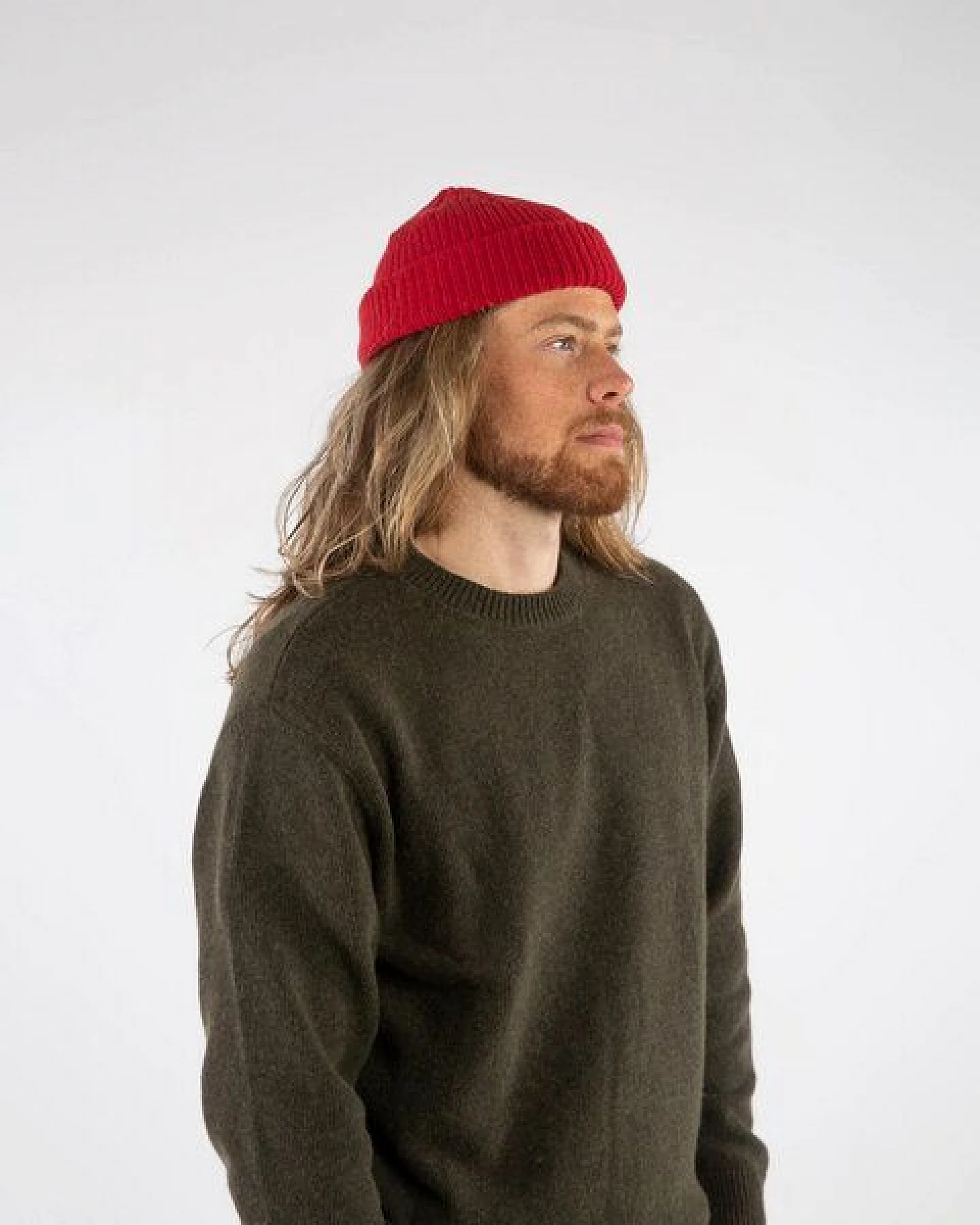 Matona Strickbeanie für Kinder, Frauen und Männer aus Bio-Baumwolle und Lammwolle / Fisherman Beanie – Ansicht 2