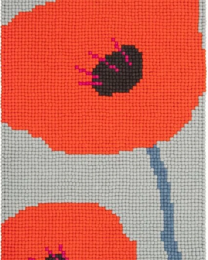 myfelt Filzkugelteppich Poppy rechteckig 100% Wolle