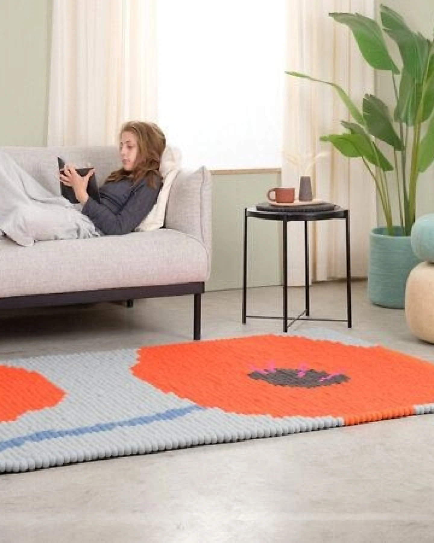 myfelt Filzkugelteppich Poppy rechteckig 100% Wolle – Ansicht 4
