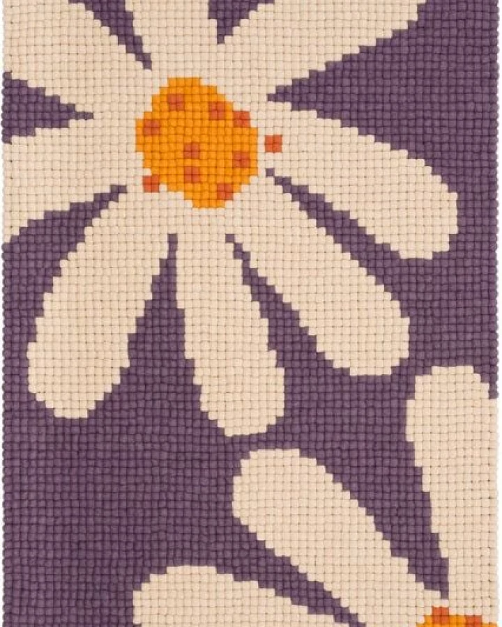 myfelt Filzkugelteppich Daisy rechteckig 100% Wolle