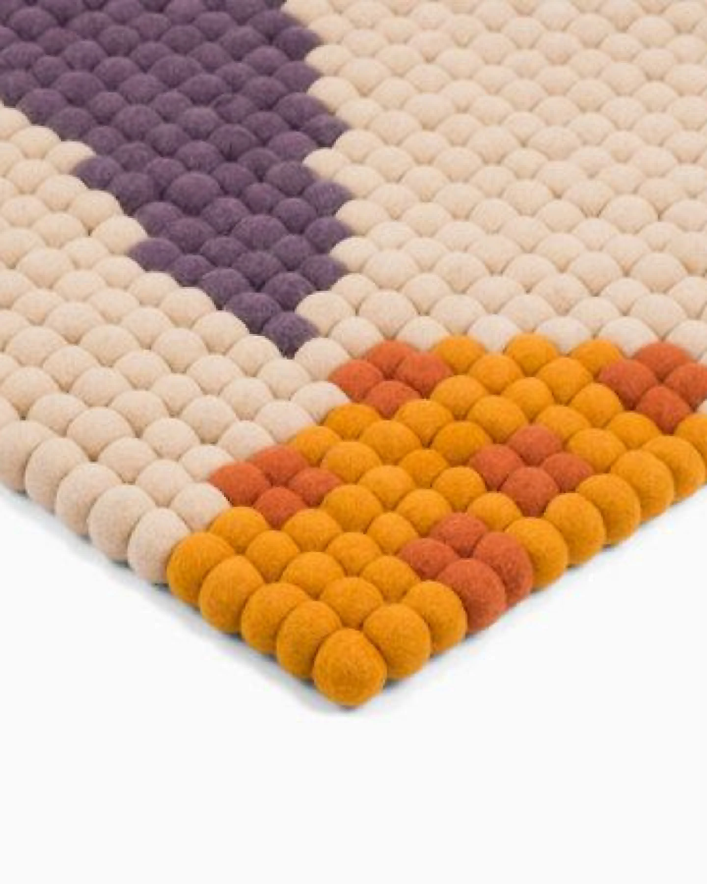 myfelt Filzkugelteppich Daisy rechteckig 100% Wolle – Ansicht 2