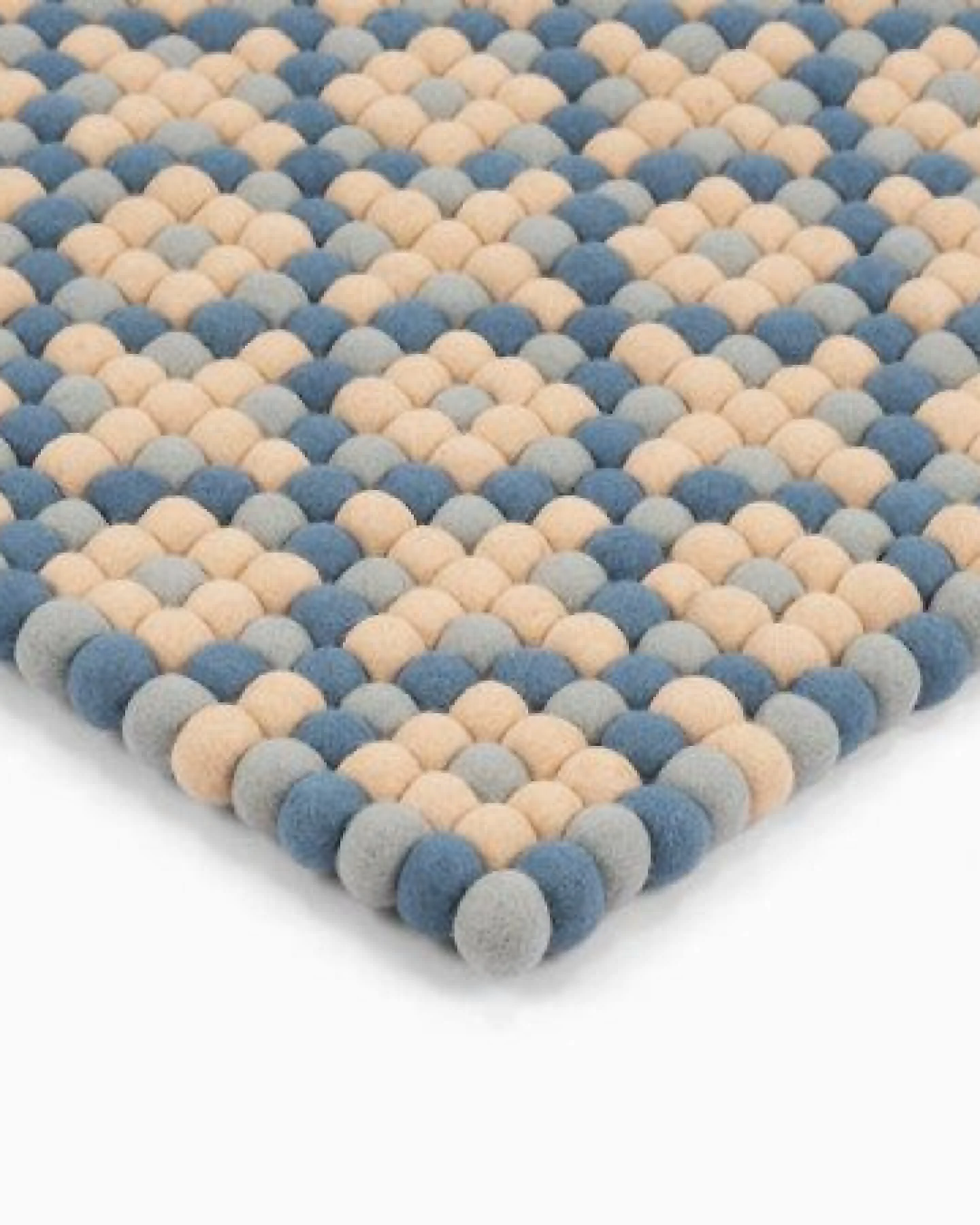 myfelt Filzkugelteppich Porto rechteckig, 100% Schurwolle – Ansicht 3