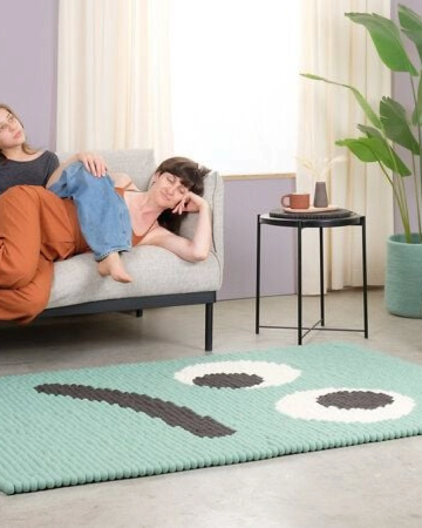myfelt Filzkugelteppich 4Friends rechteckig, 100% Schurwolle – Ansicht 4