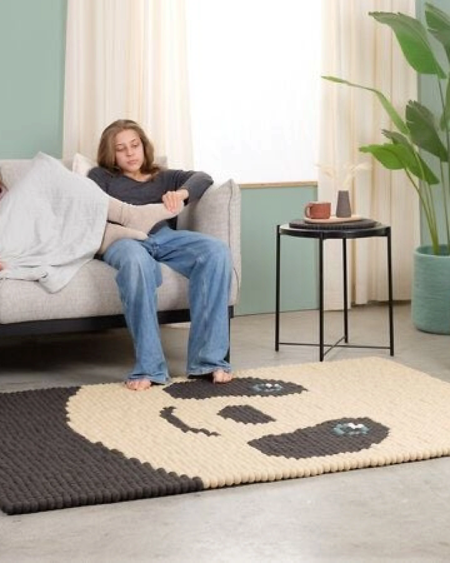 myfelt Filzkugelteppich Animals rechteckig, 100% Schurwolle – Ansicht 4