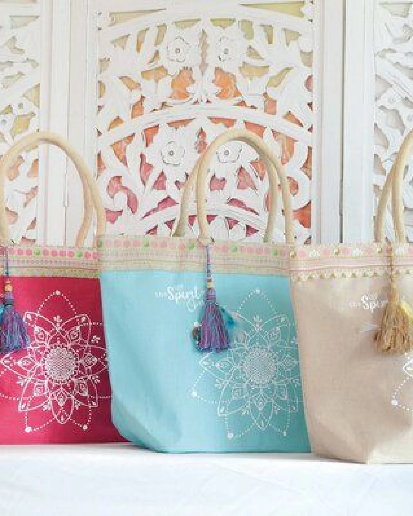 Spirit of OM Jutetasche dekorativ und farbig – Ansicht 3