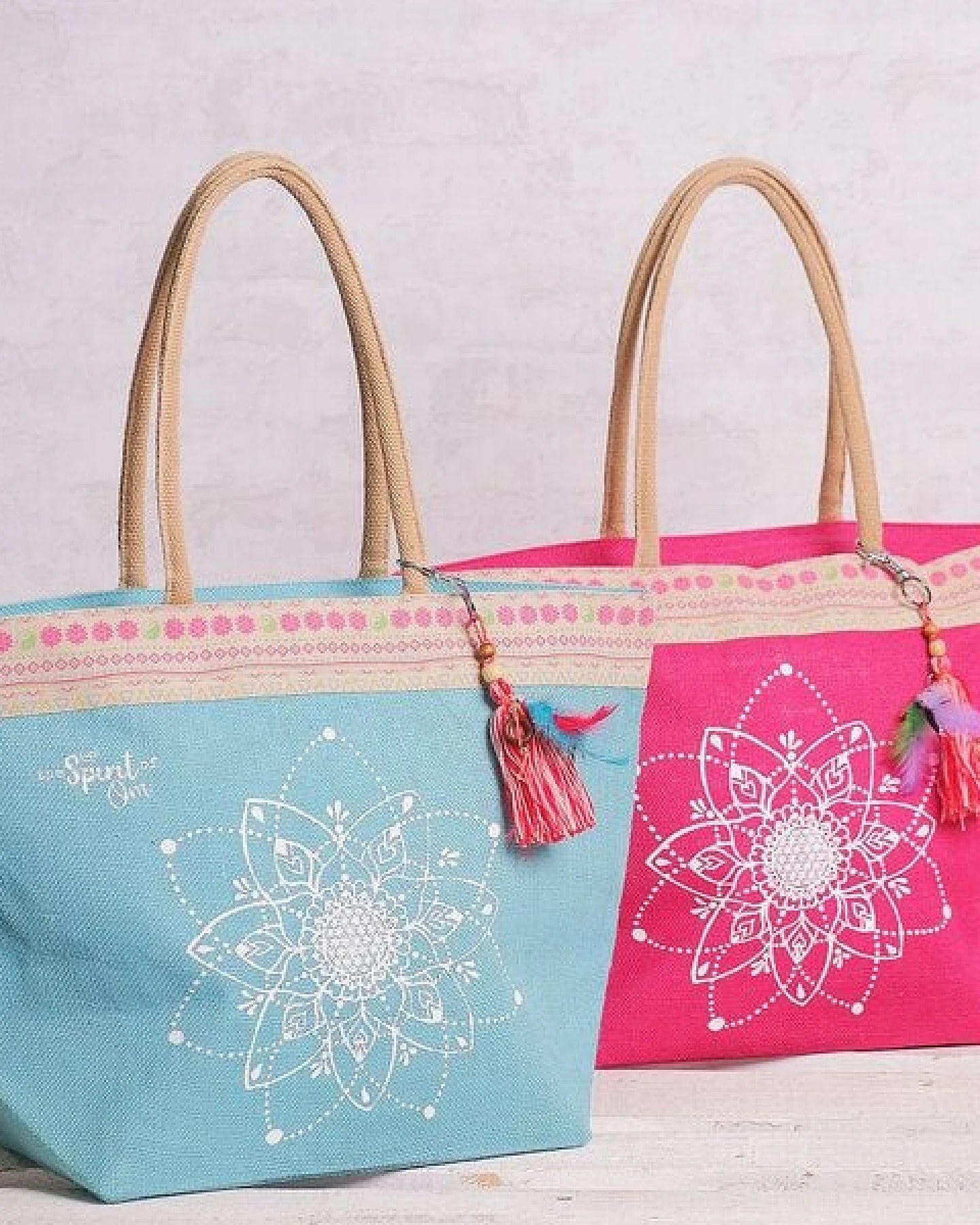 Spirit of OM Jutetasche dekorativ und farbig – Ansicht 2