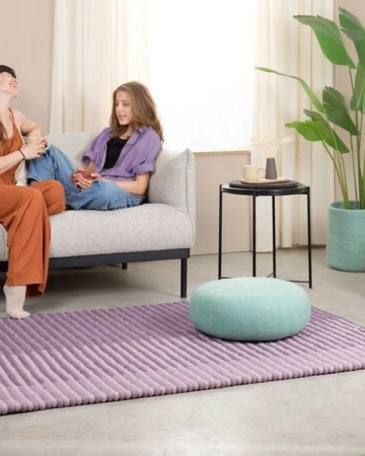 myfelt Filzkugelteppich Whisper rechteckig, 100% Schurwolle – Ansicht 4