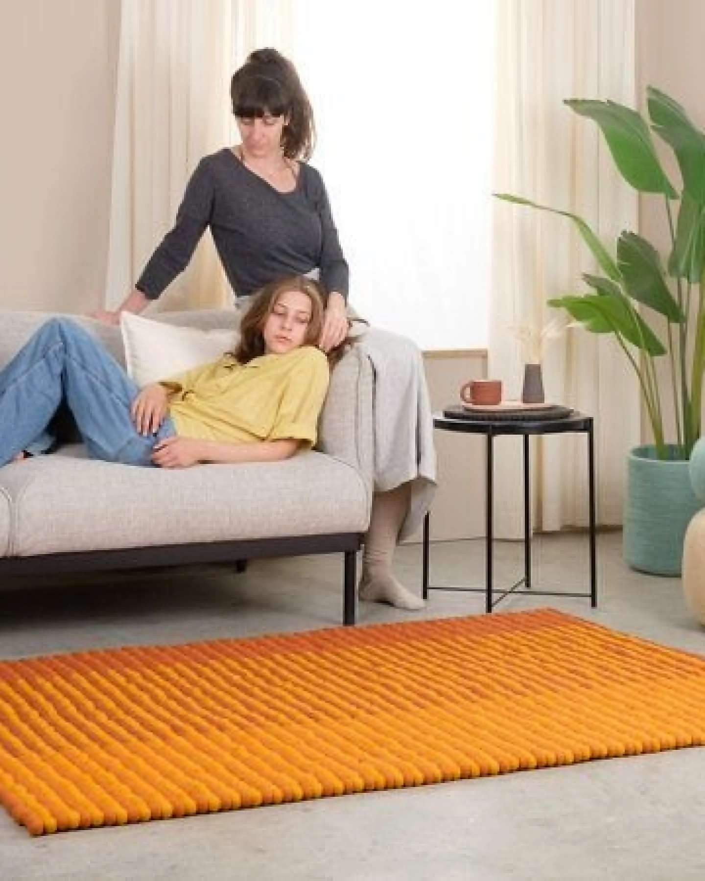 myfelt Filzkugelteppich Whisper rechteckig, 100% Schurwolle – Ansicht 4