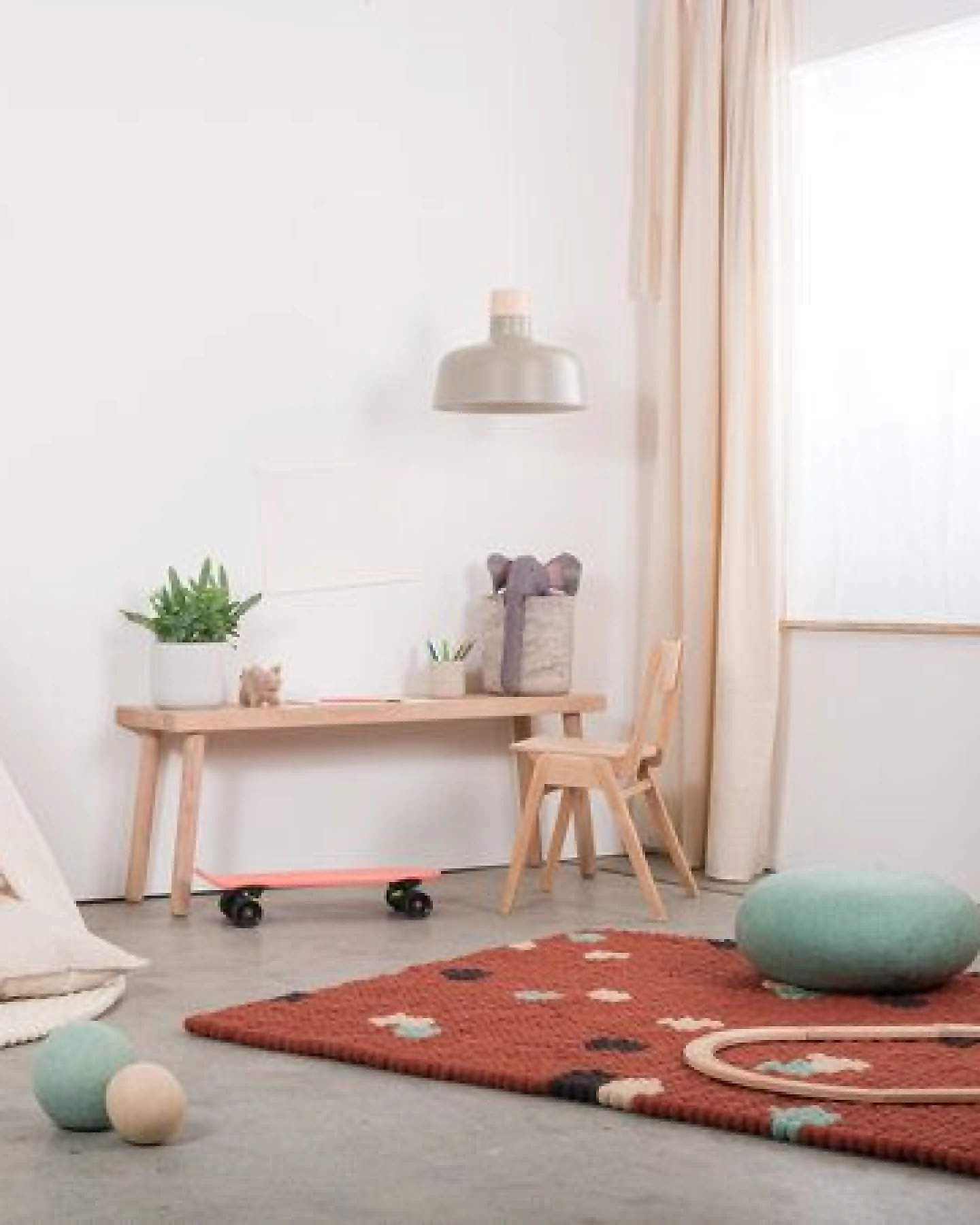 myfelt Terra Filzkugelteppich rechteckig, 100% Schurwolle – Ansicht 3