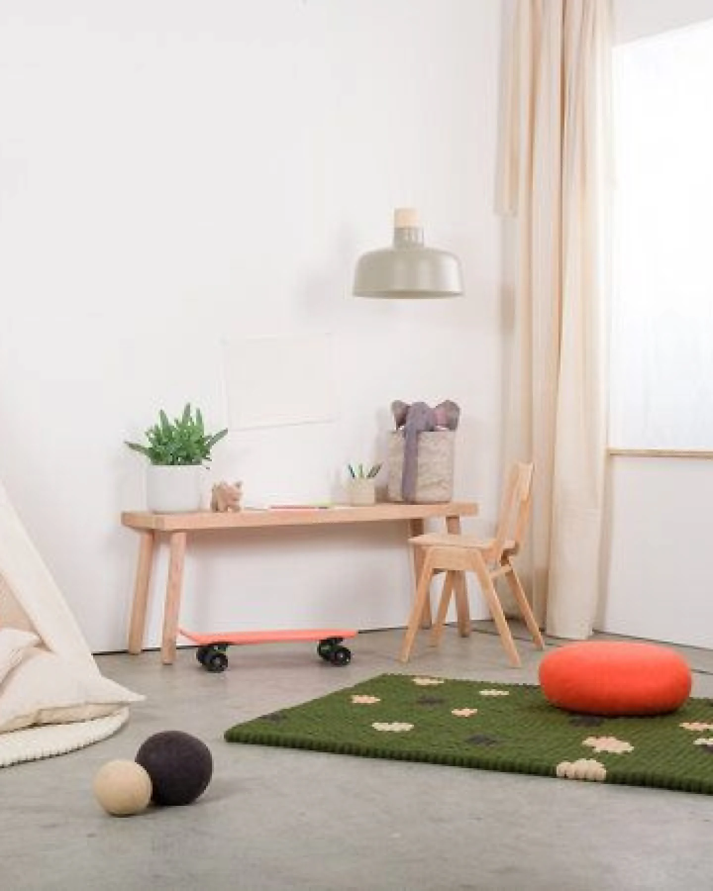 myfelt Terra Filzkugelteppich rechteckig, 100% Schurwolle – Ansicht 3