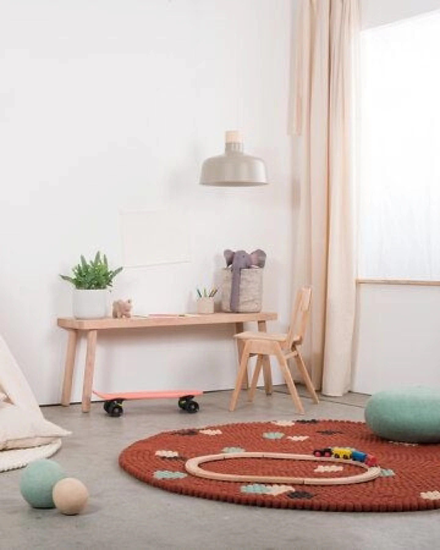 myfelt Terra Filzkugelteppich rund, 100% Schurwolle – Ansicht 3