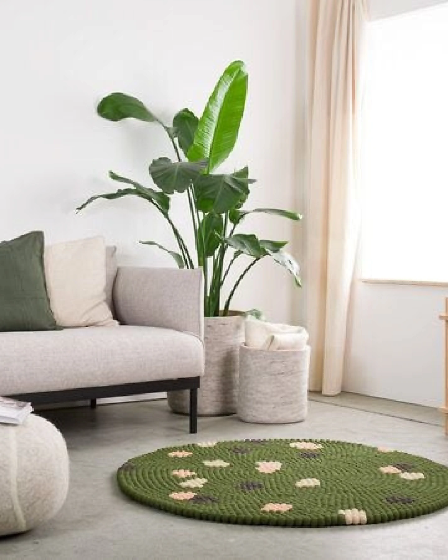 myfelt Terra Filzkugelteppich rund, 100% Schurwolle – Ansicht 4
