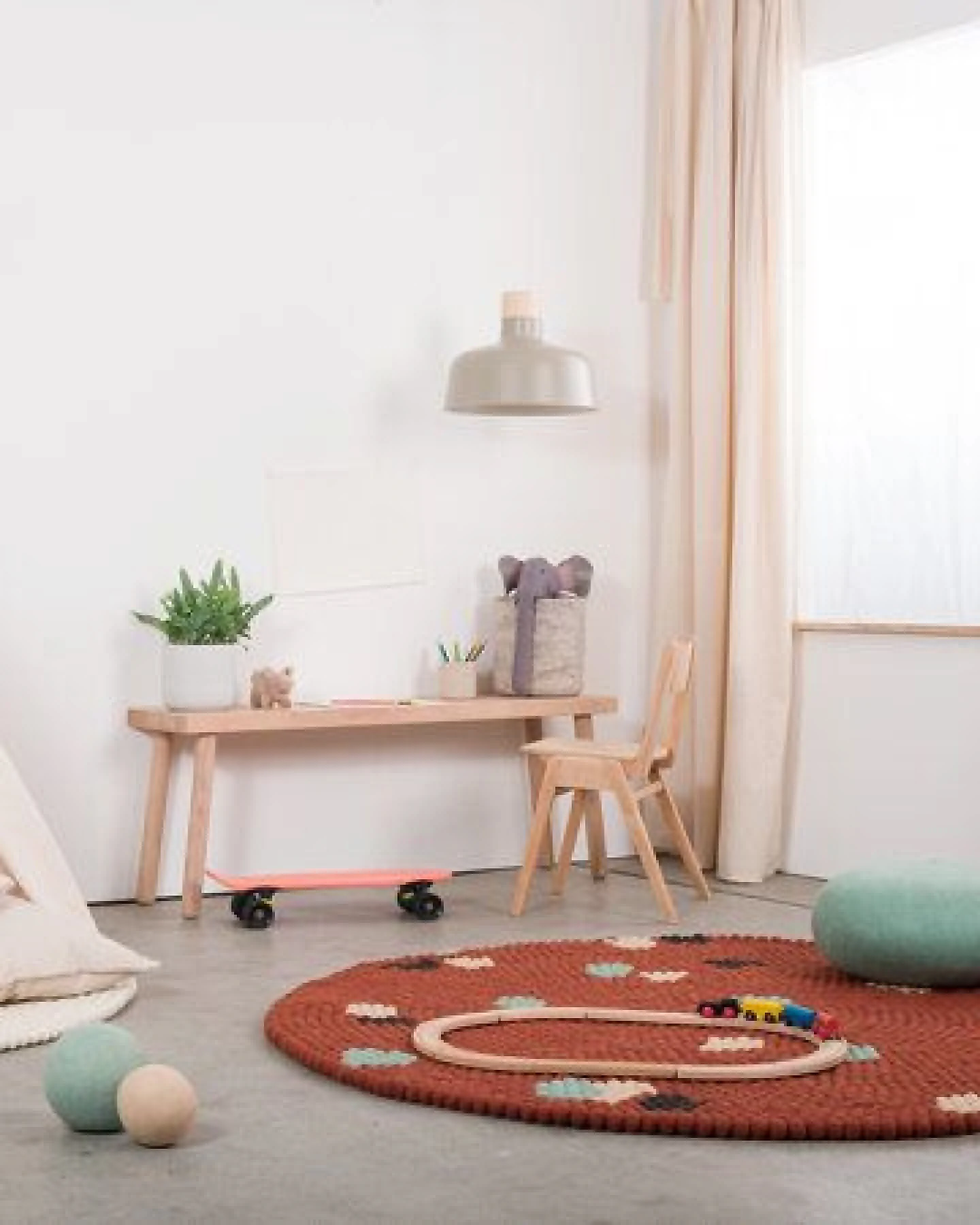 myfelt Terra Filzkugelteppich rund, 100% Schurwolle – Ansicht 3