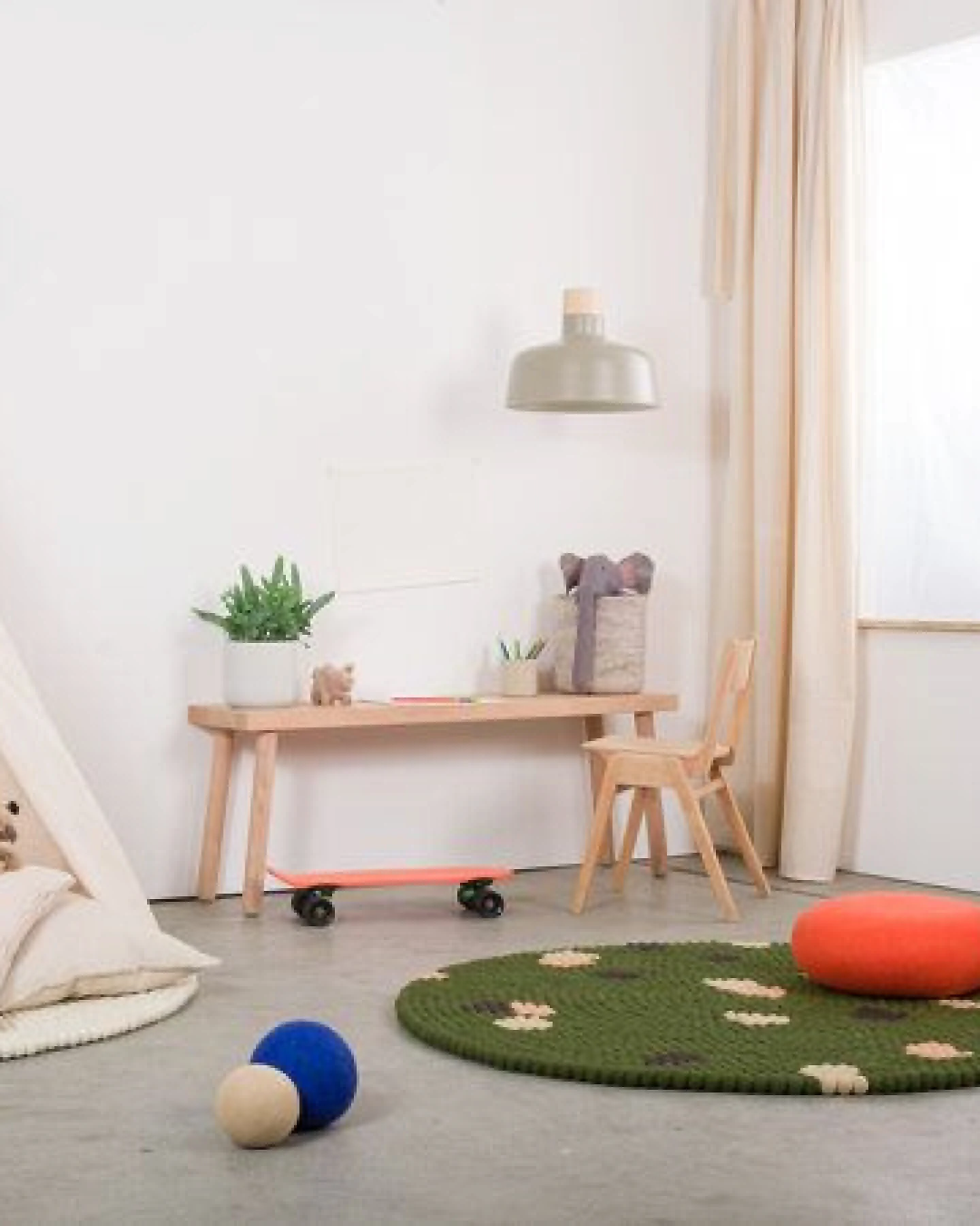 myfelt Terra Filzkugelteppich rund, 100% Schurwolle – Ansicht 3