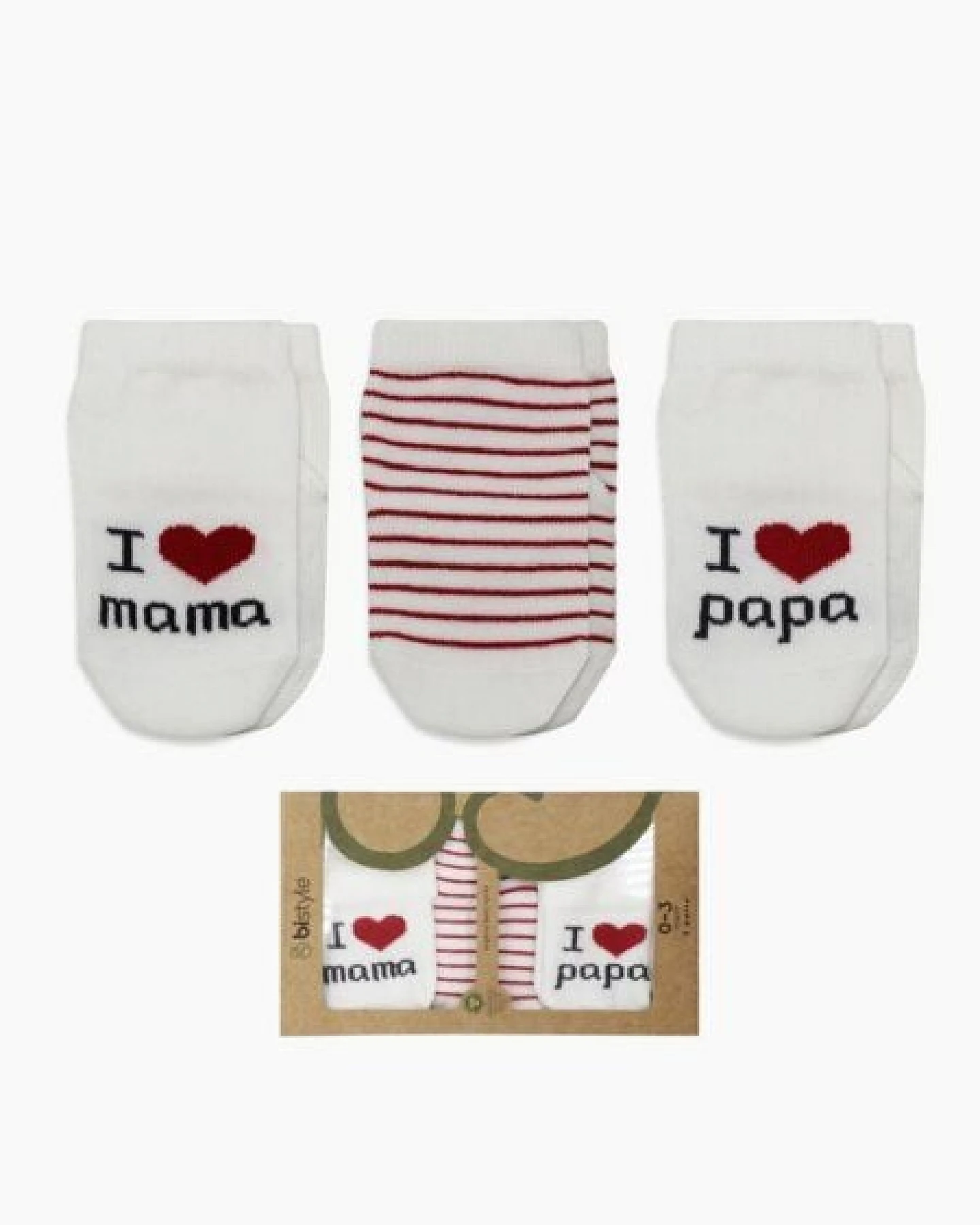 bistyle Socken 3er-Pack für Babys Neugeborene Baby Kurzsocken Zertifizierte Bio-Baumwolle 0-3 Monate – Ansicht 2