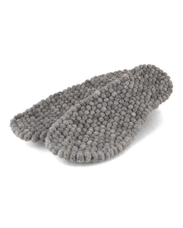 WoolFit Handgemachte Einlegesohlen aus Filzkugeln aus 100% Wolle - warm mit Massage Effekt