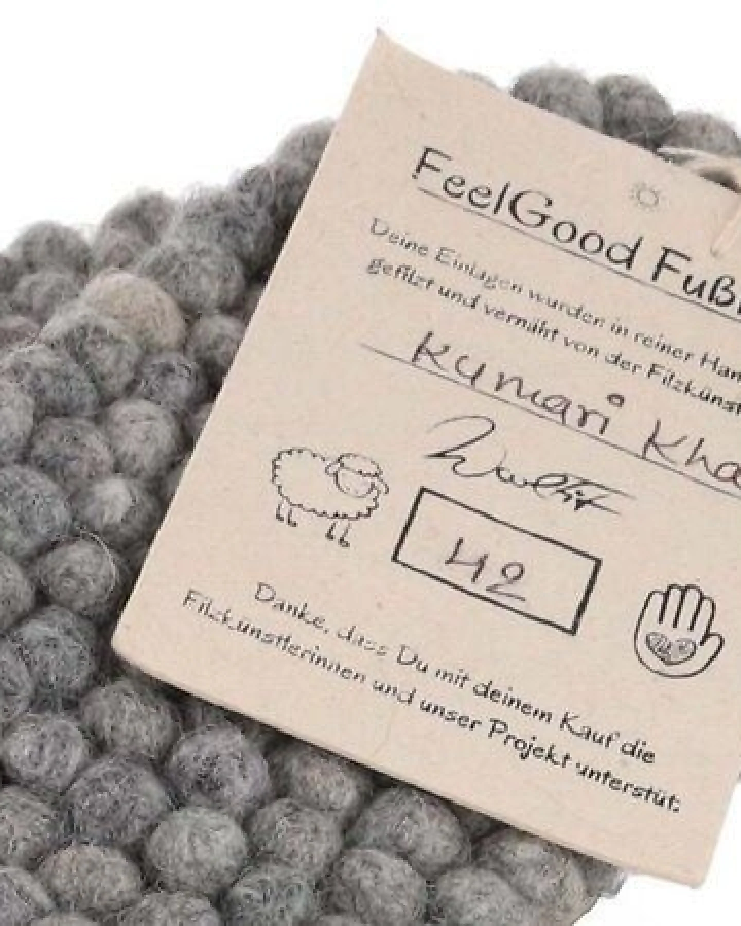 WoolFit Bunte Filz-Einlegesohle mit Massage Effekt aus 100% Wolle – Ansicht 3