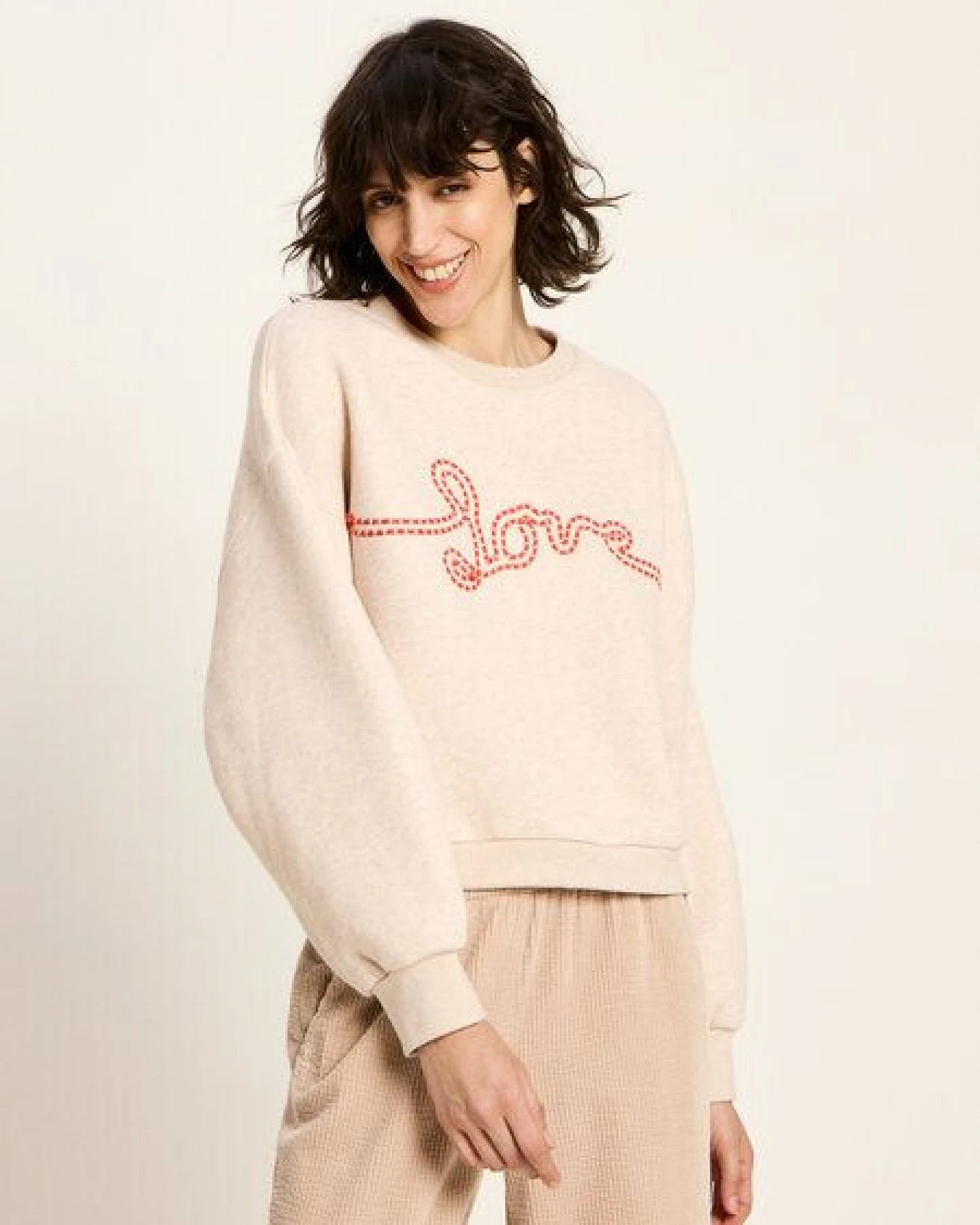 LANIUS Statementsweatshirt (GOTS) aus Bio-Baumwolle – Ansicht 2