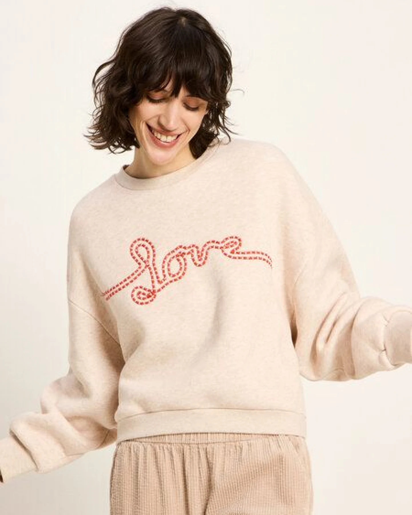 LANIUS Statementsweatshirt (GOTS) aus Bio-Baumwolle – Ansicht 4