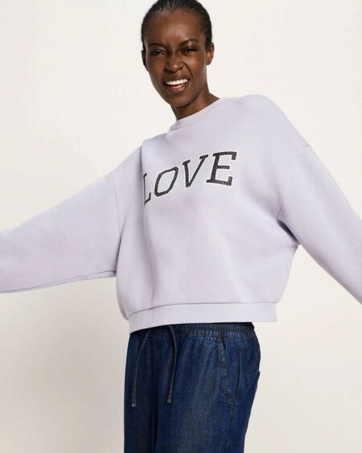 LANIUS Statementsweatshirt (GOTS) aus Bio-Baumwolle – Ansicht 4