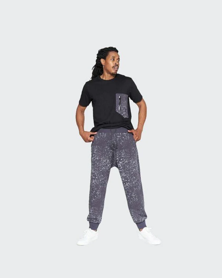 LUMEN organic Jogginghose BAGGY Sprenkel grau