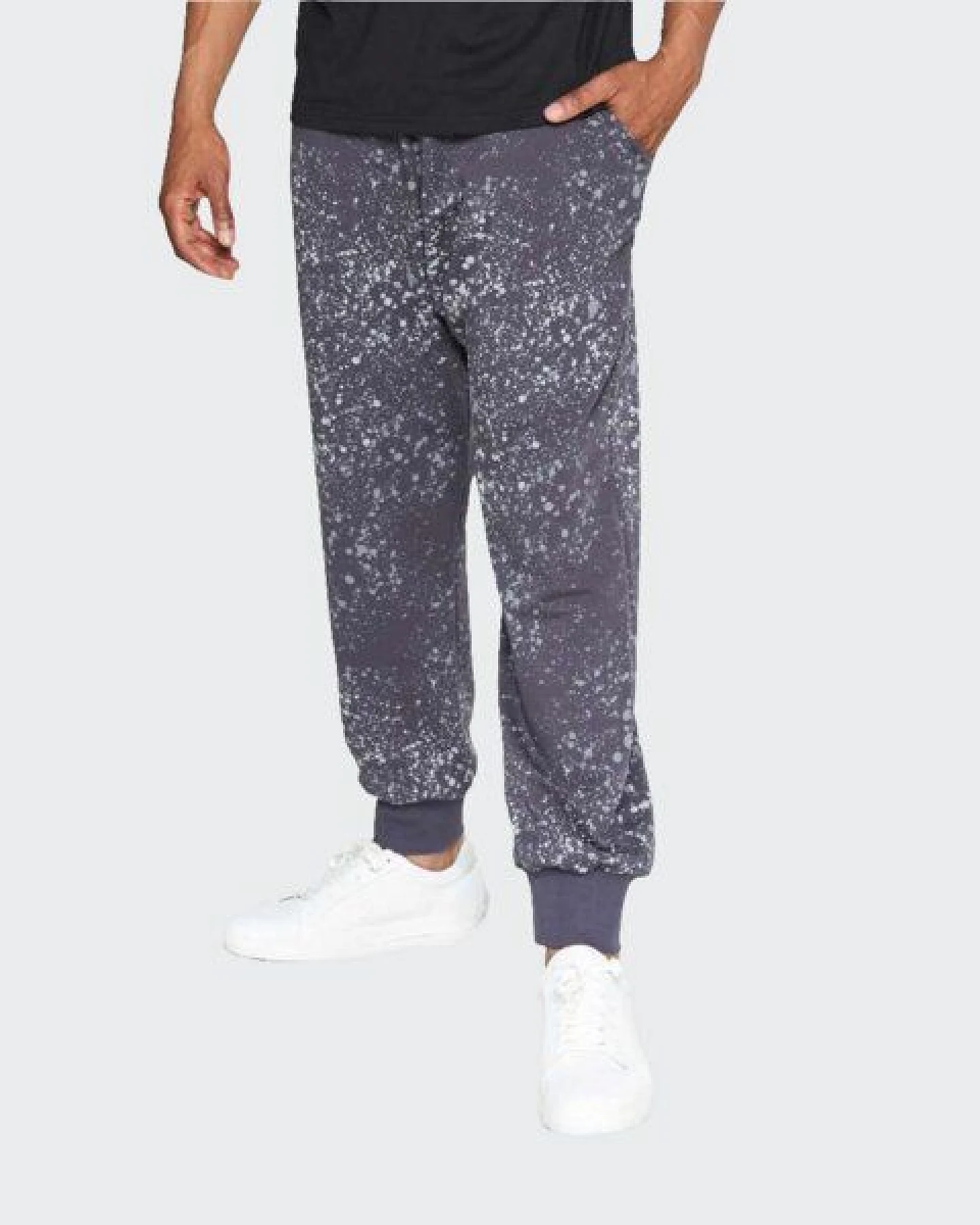 LUMEN organic Jogginghose BAGGY Sprenkel grau – Ansicht 3