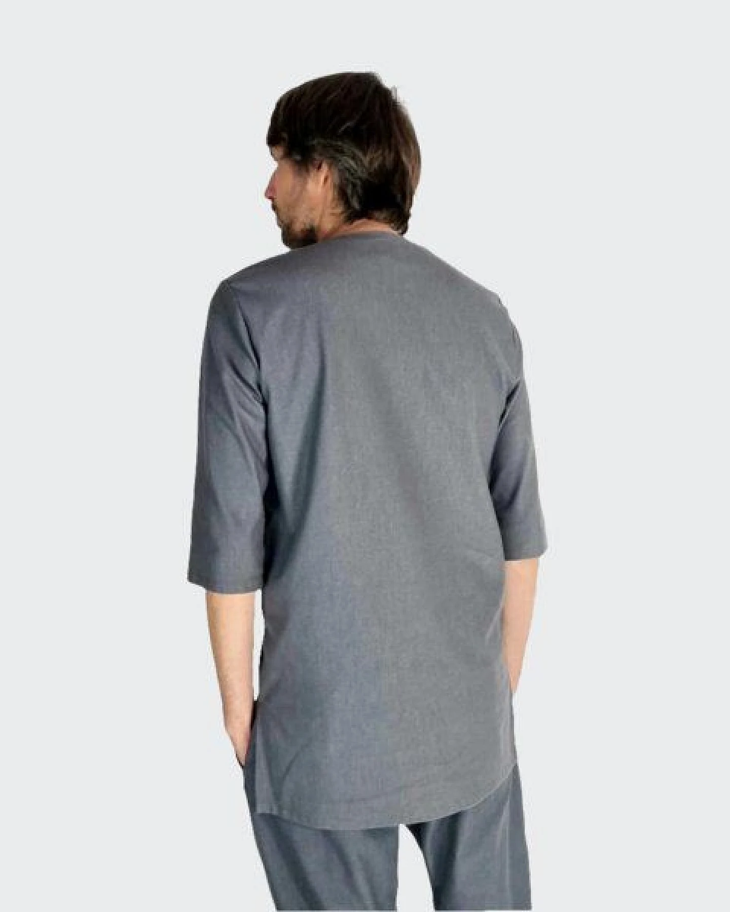 LUMEN organic Shirt VOKUHILA Denim Stretch grau – Ansicht 3