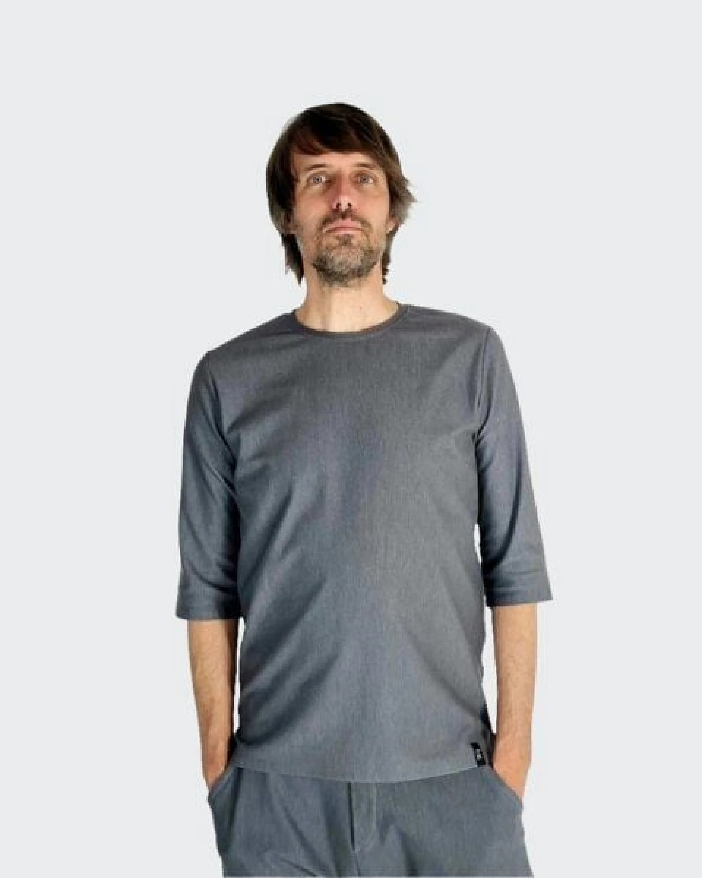 LUMEN organic Shirt VOKUHILA Denim Stretch grau – Ansicht 2