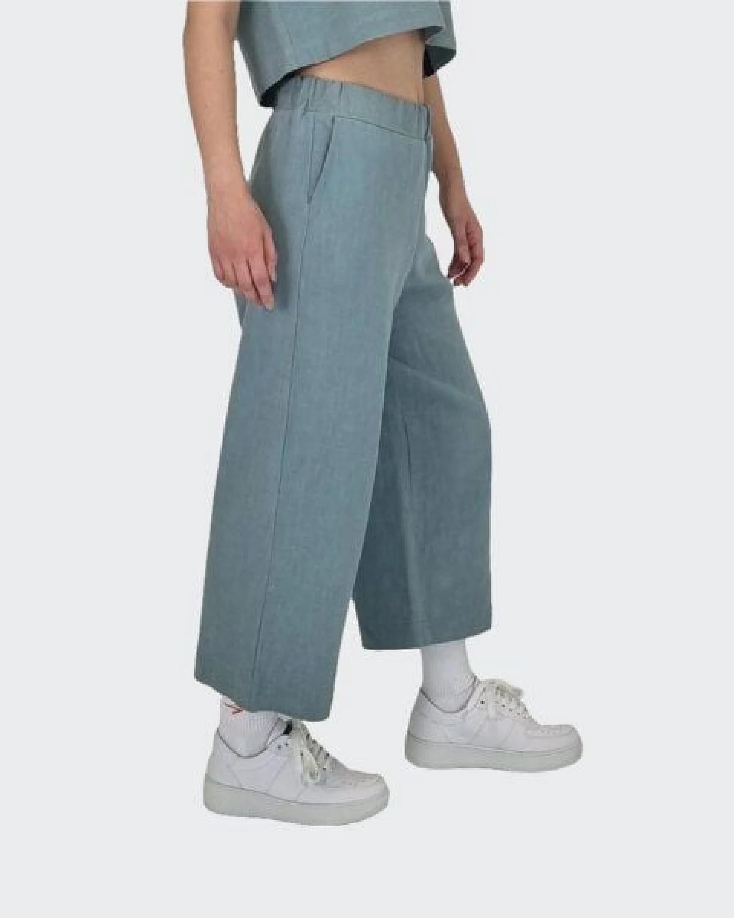 LUMEN organic Hose CULOTTE Leinen mint – Ansicht 3