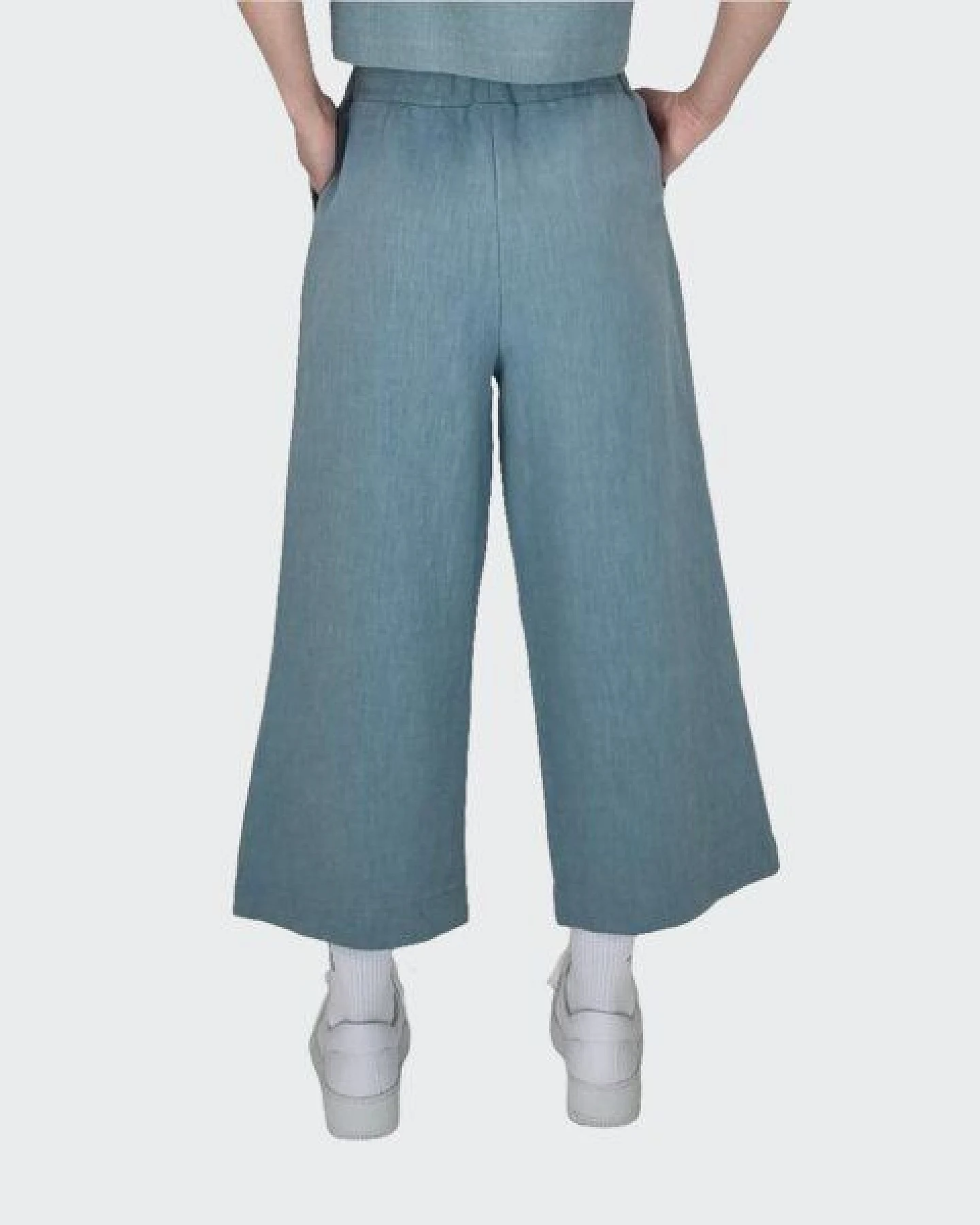LUMEN organic Hose CULOTTE Leinen mint – Ansicht 3