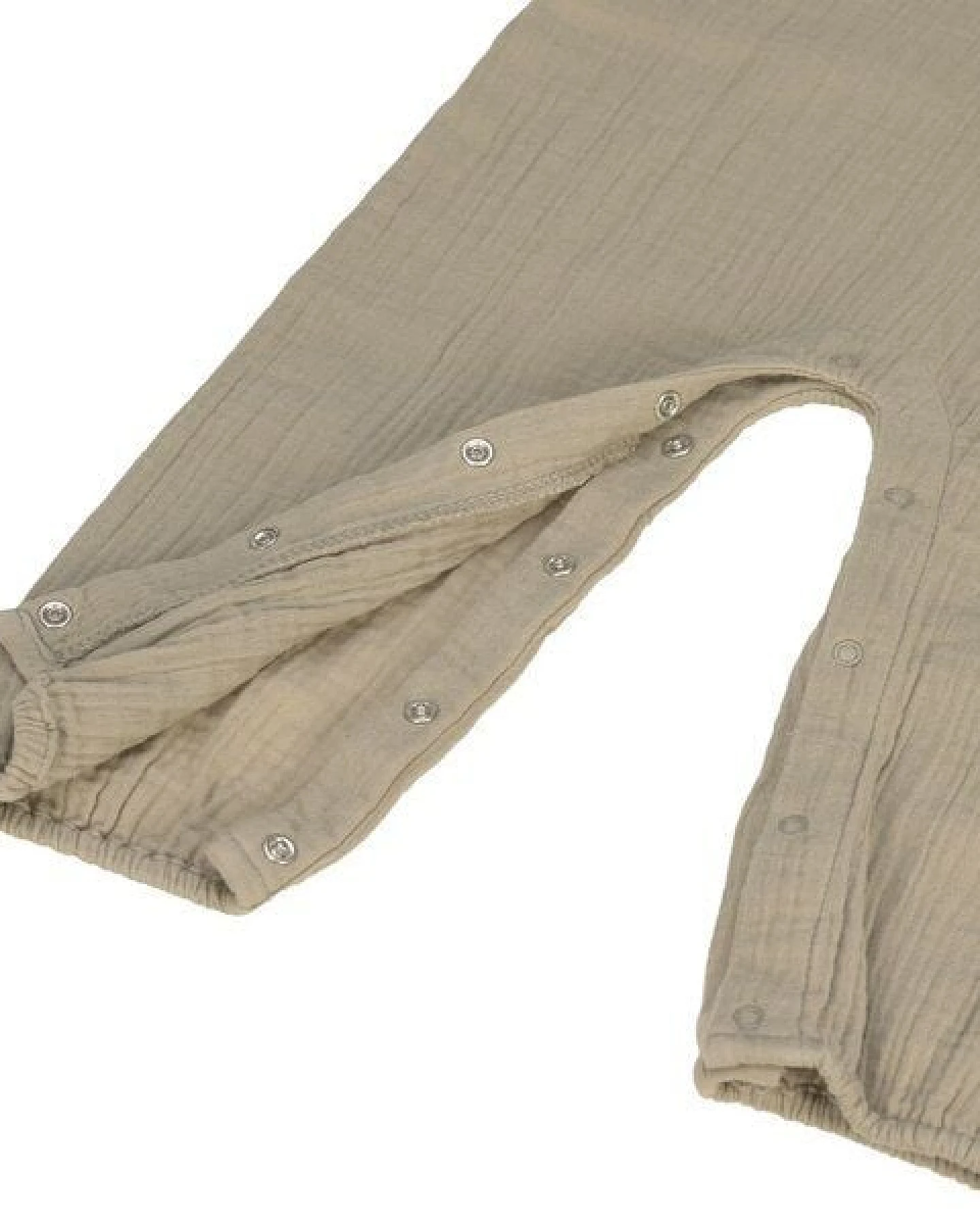 Lässig Baby Jumpsuit Latzose - Bio Baumwolle, Taupe GOTS – Ansicht 4