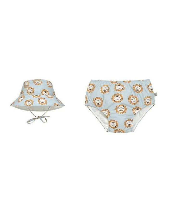 Lässig Baby Schwimmwindel und Sonnenhut (UV-Schutz) Löwe