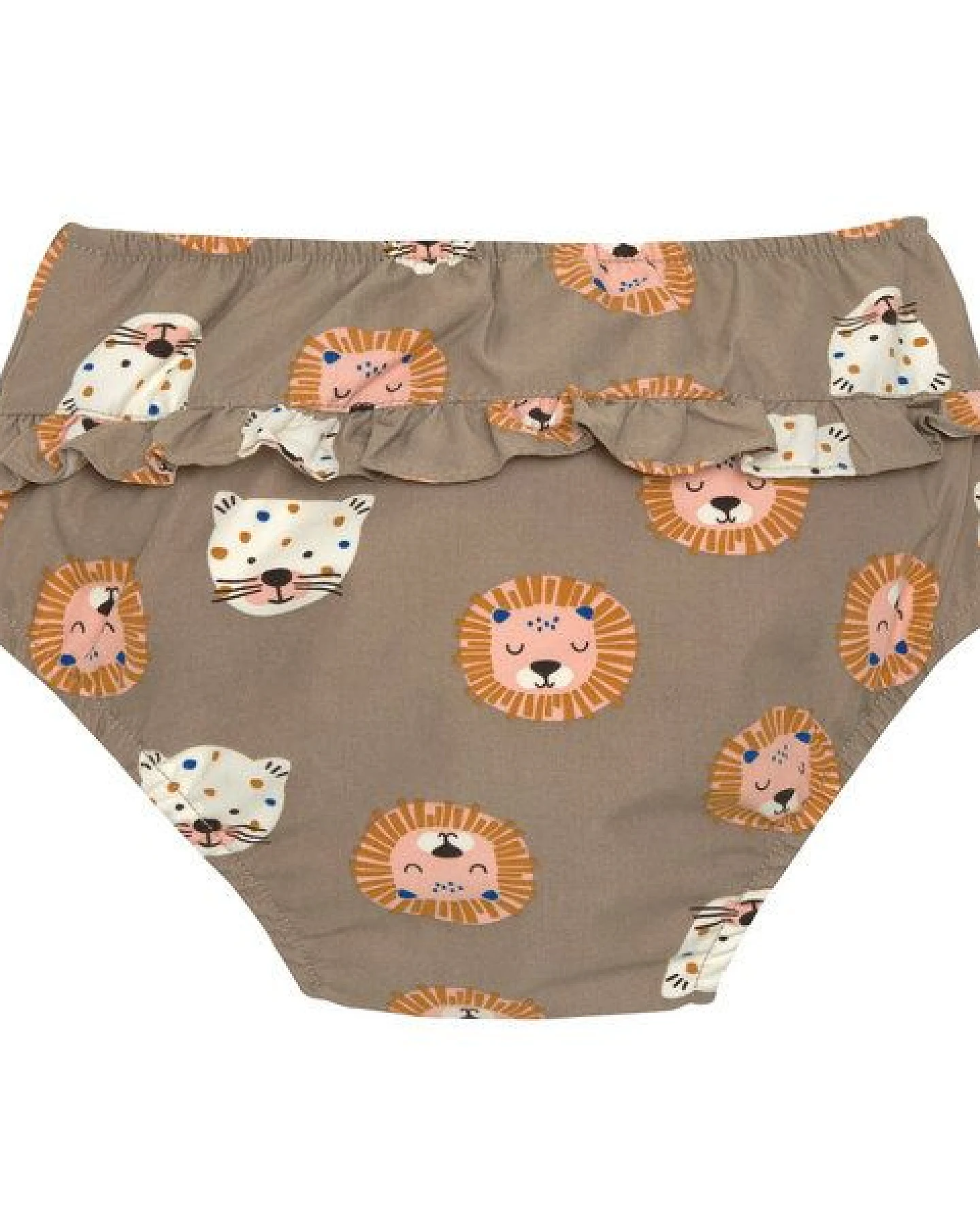 Lässig Baby Schwimmwindel und Sonnenhut (UV-Schutz) Löwe braun – Ansicht 2