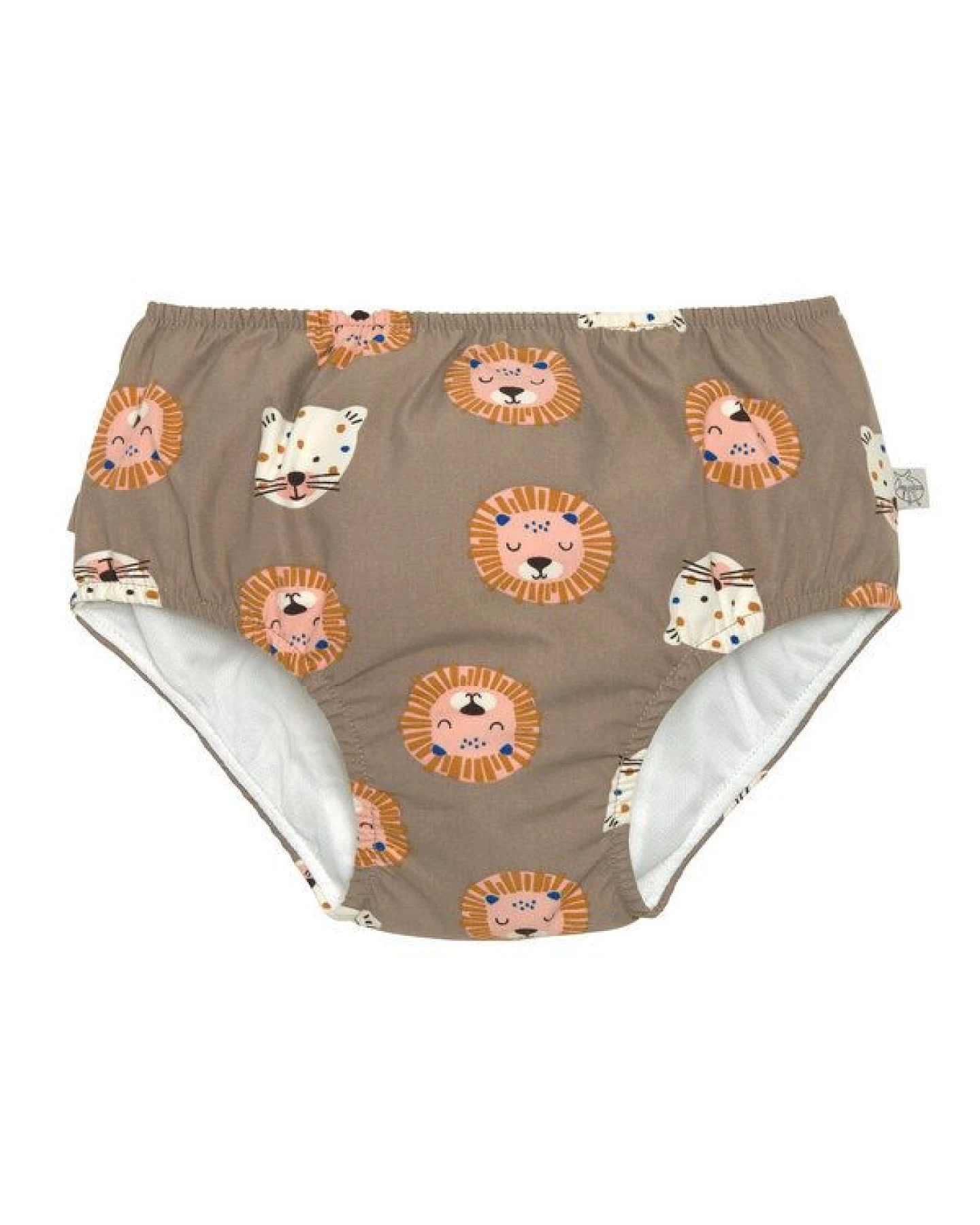 Lässig Baby Schwimmwindel und Sonnenhut (UV-Schutz) Löwe braun – Ansicht 3