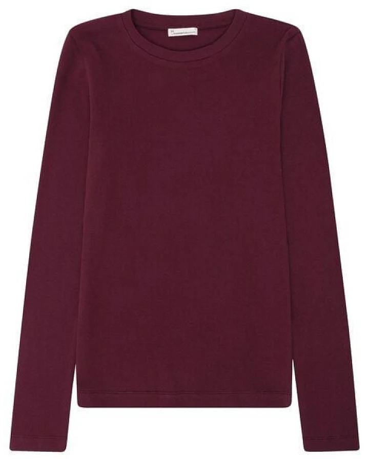 KnowledgeCotton Apparel Longsleeve Rib Scoop Neck