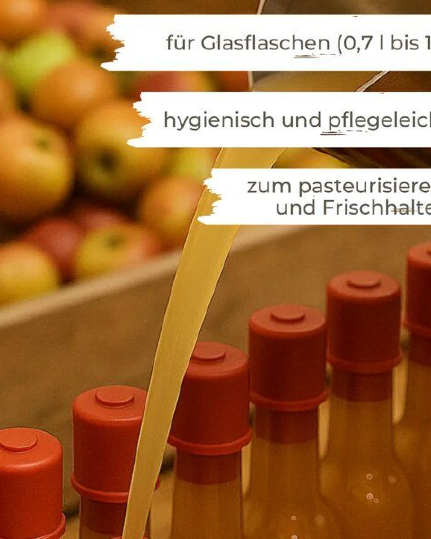 mikken 20er Set rote Gummikappen aus Naturkautschuk, - Süßmostkappen – Größe 1 oder 2 – Ansicht 2