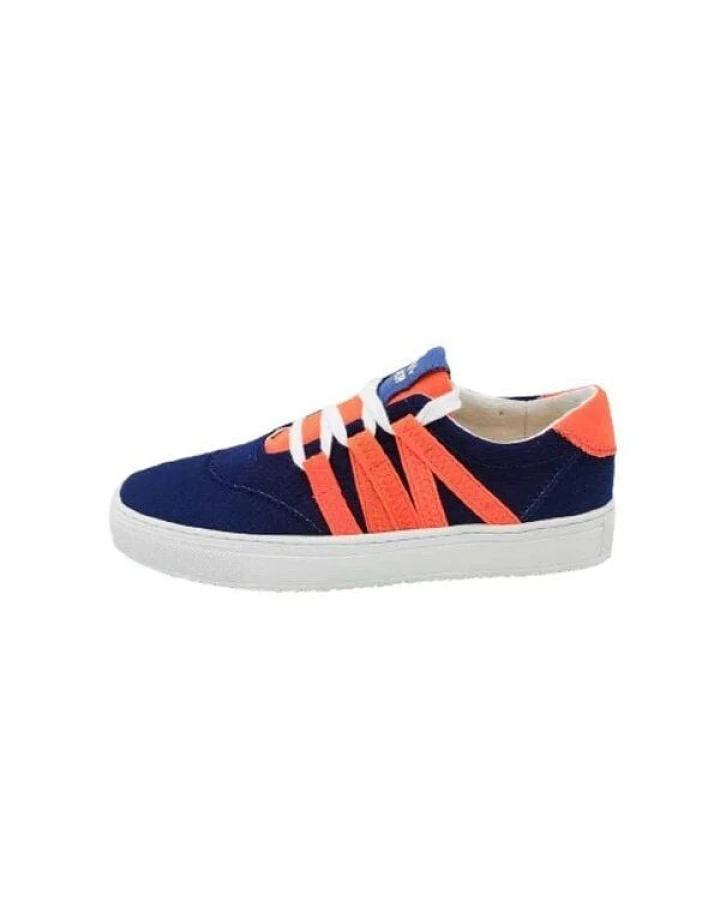 VAER LIMITIERT / Nachhaltiger Sneaker: Recycled / Upcycled / Zirkulär / Vegan - Blue Orange Phoenix