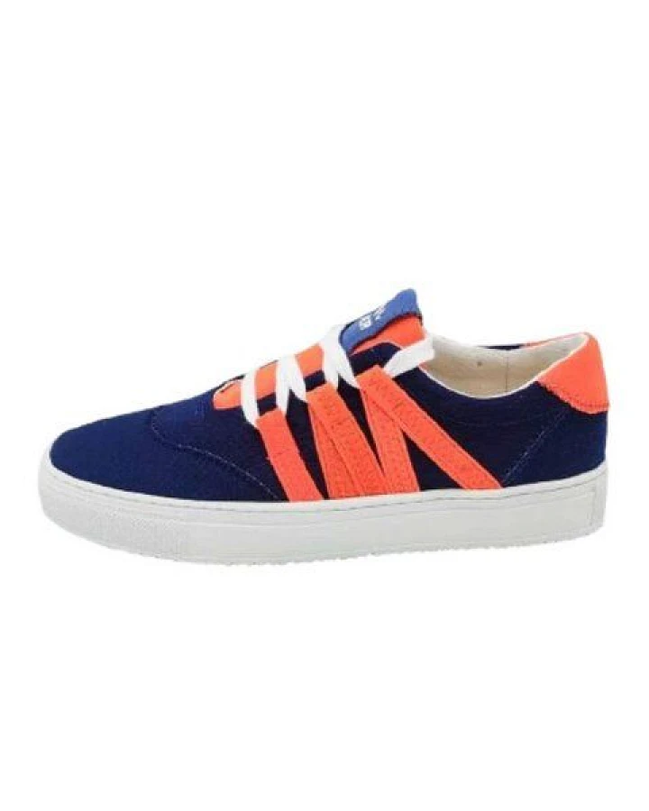 VAER LIMITIERT / Nachhaltiger Sneaker: Recycled / Upcycled / Zirkulär / Vegan - Blue Orange Phoenix