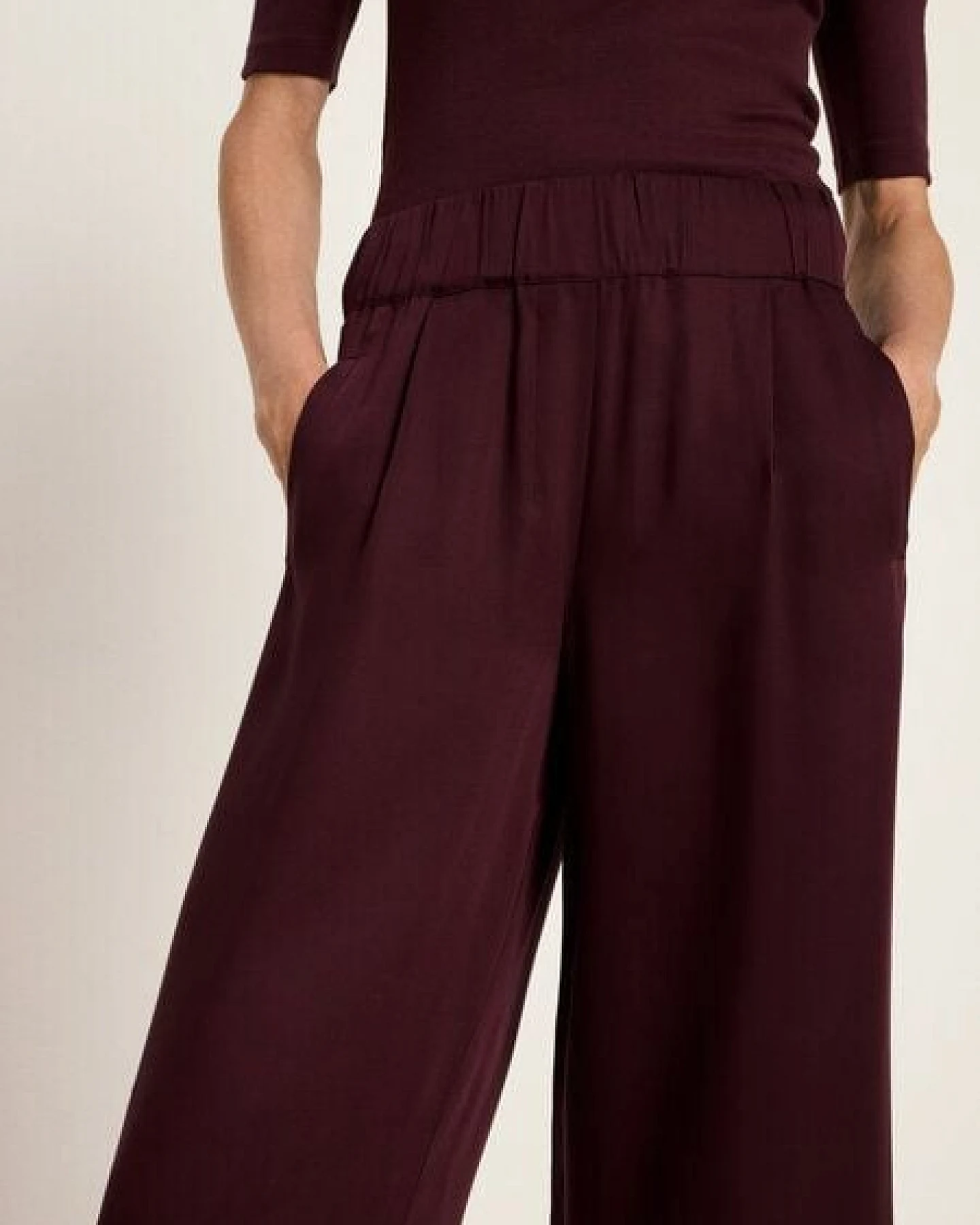 LANIUS Hose mit weitem Bein aus TENCEL – Ansicht 4