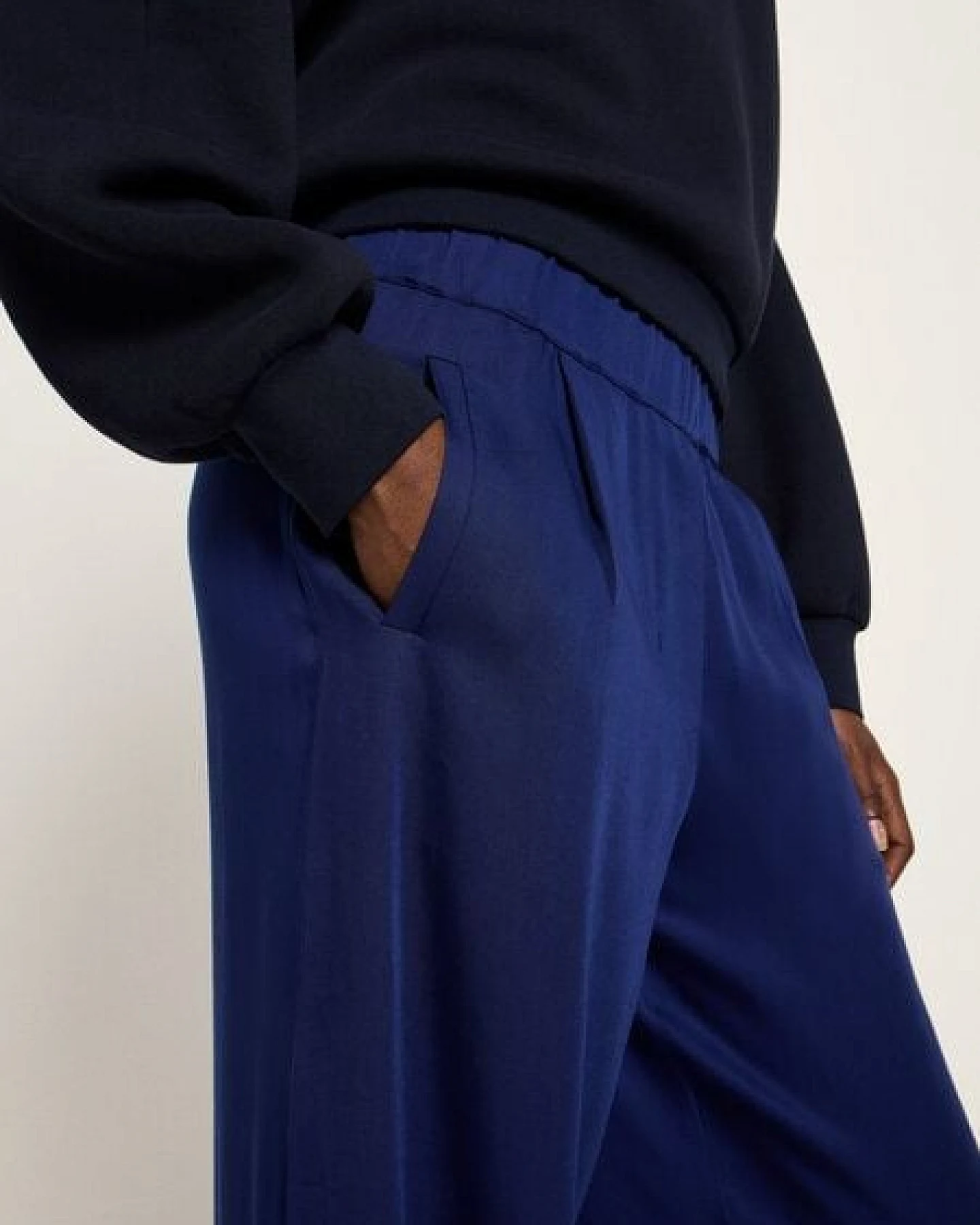 LANIUS Hose mit weitem Bein aus TENCEL – Ansicht 3